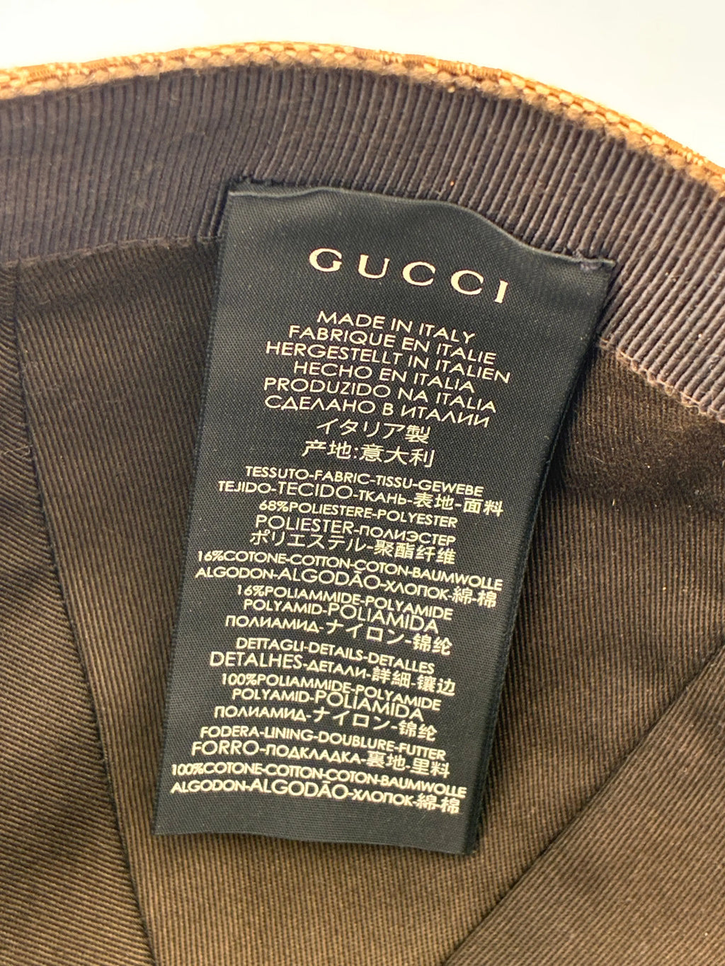 Preloved | Gucci Monogram Baseball Kasket i Canvas m. Grøn & Rød Stribe Gucci