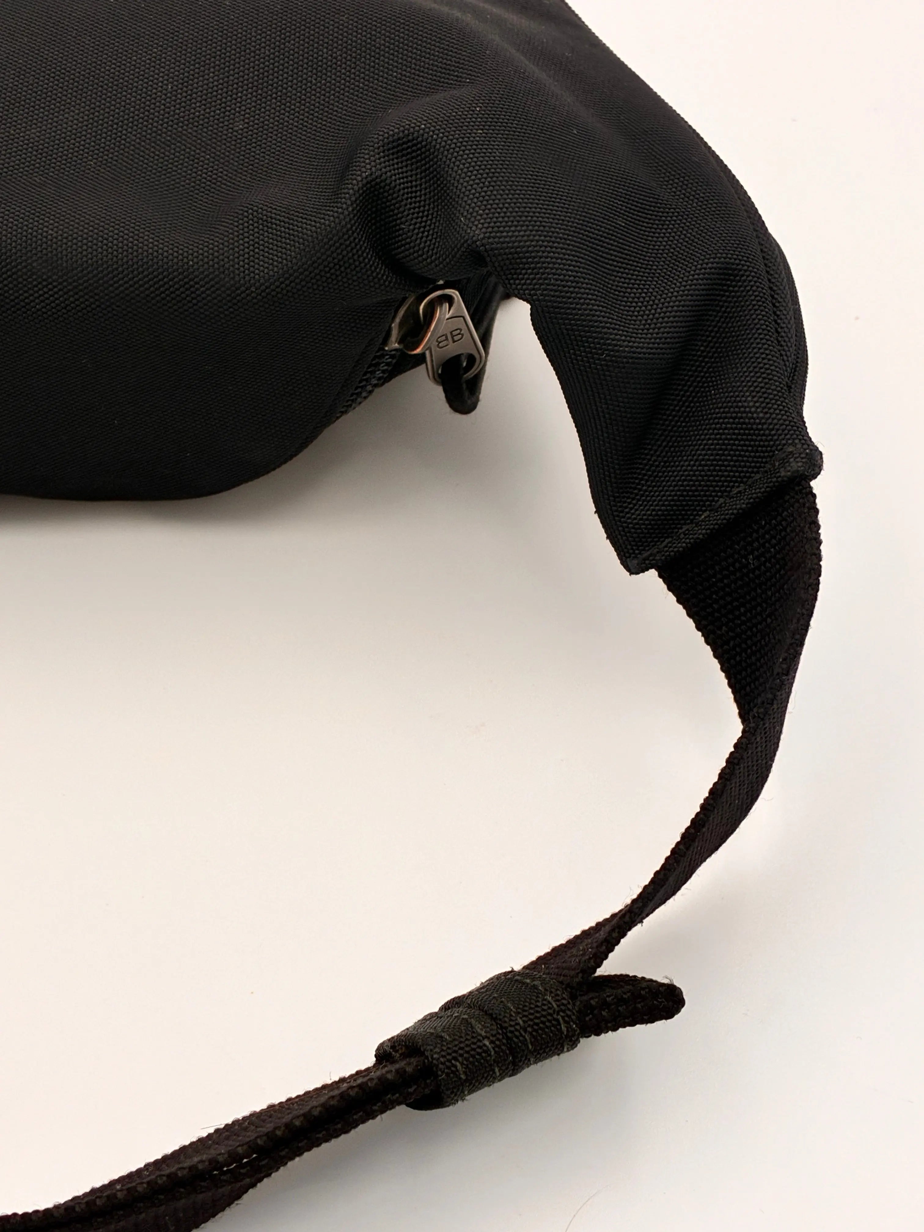 Preloved | Balenciaga Political Logo Bæltetaske i Sort Nylon Balenciaga