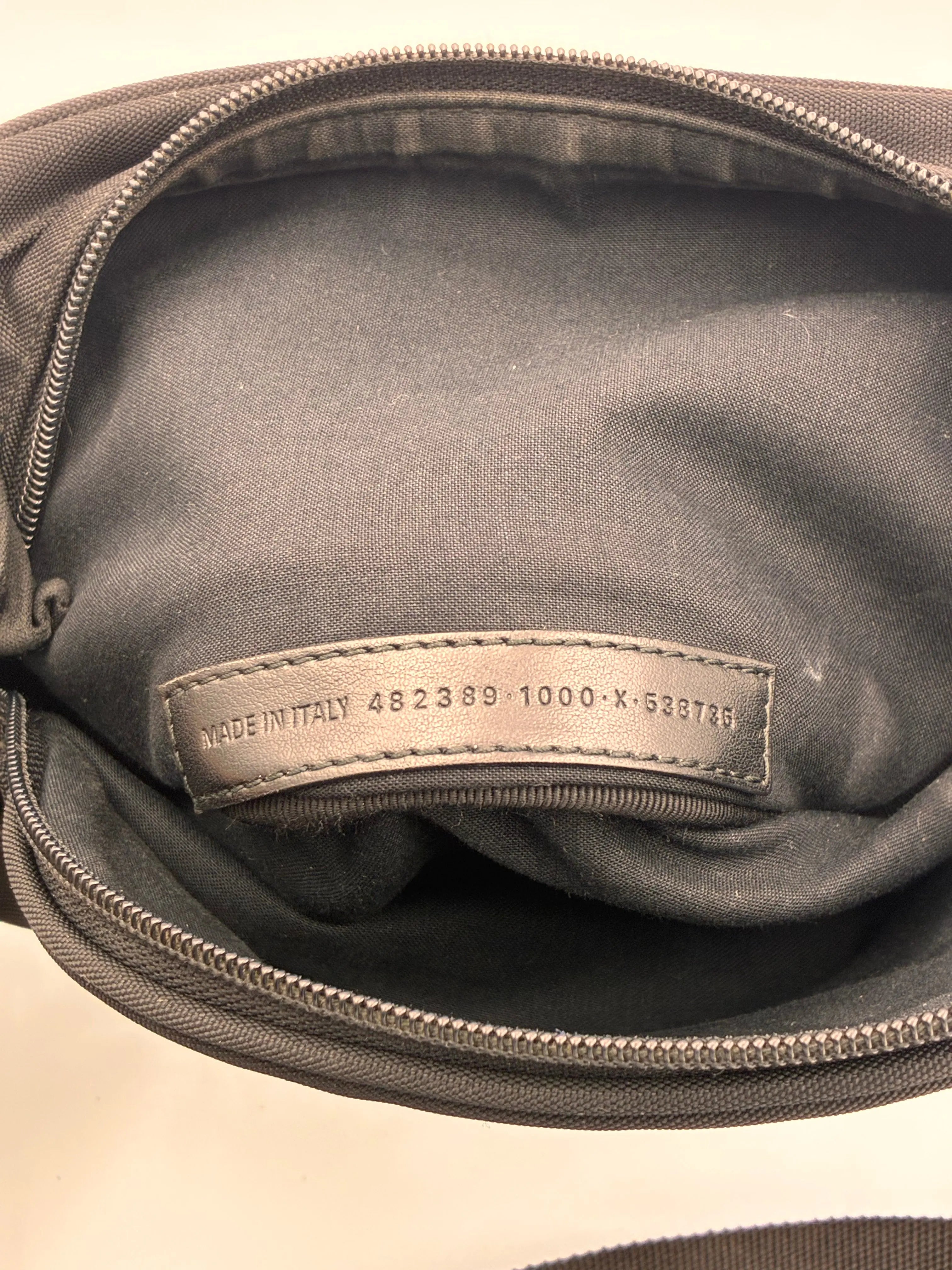 Preloved | Balenciaga Political Logo Bæltetaske i Sort Nylon Balenciaga