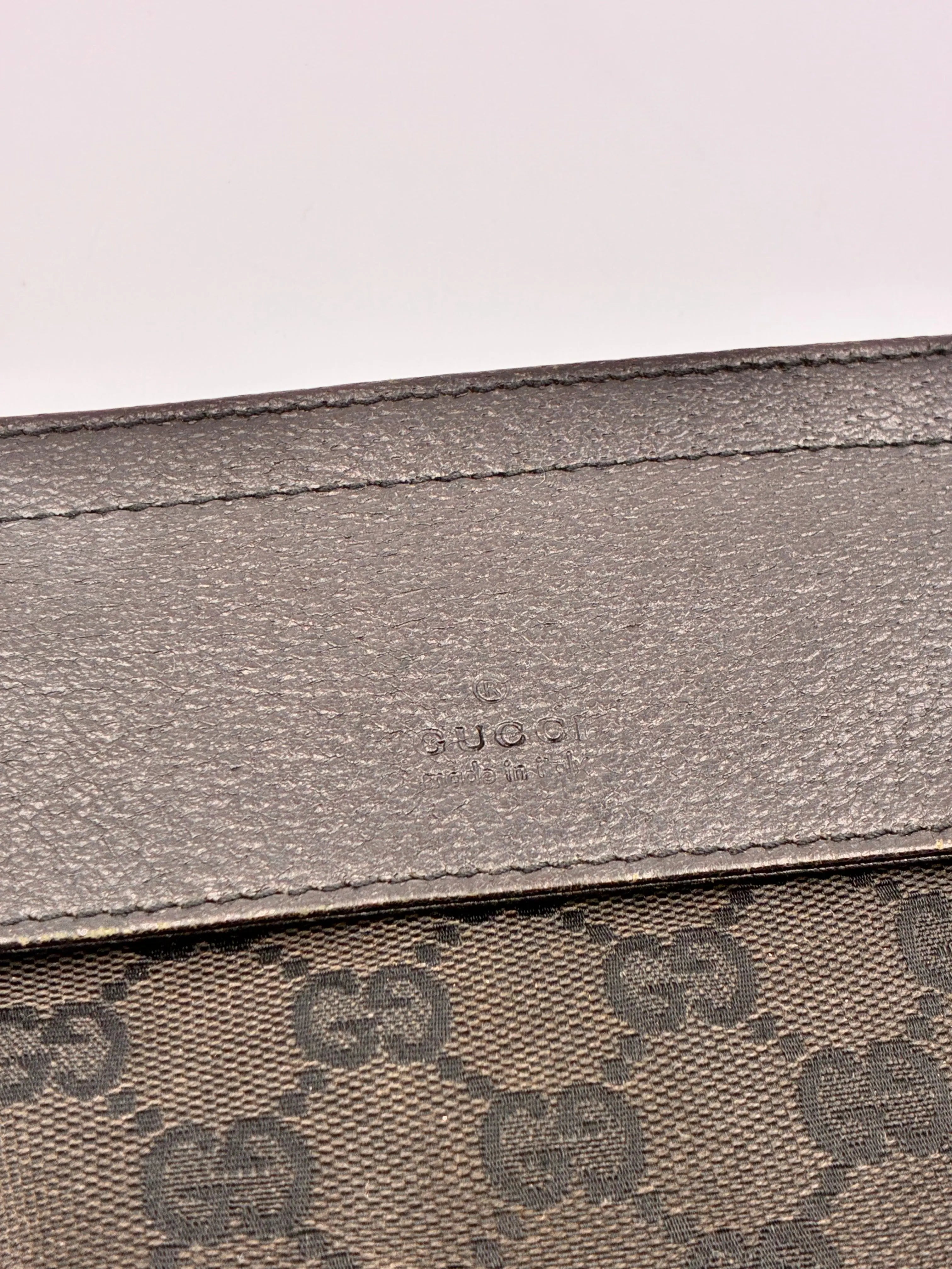 Preloved | Gucci Monogram Bæltetaske i Sort Canvas Gucci