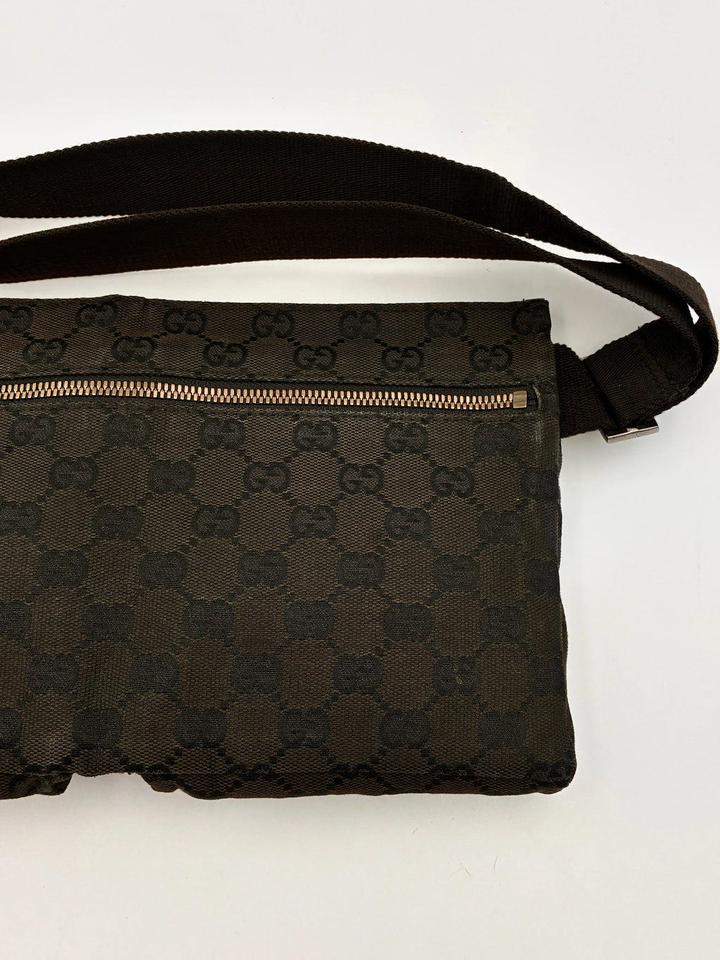 Preloved | Gucci Monogram Bæltetaske i Sort Canvas Gucci
