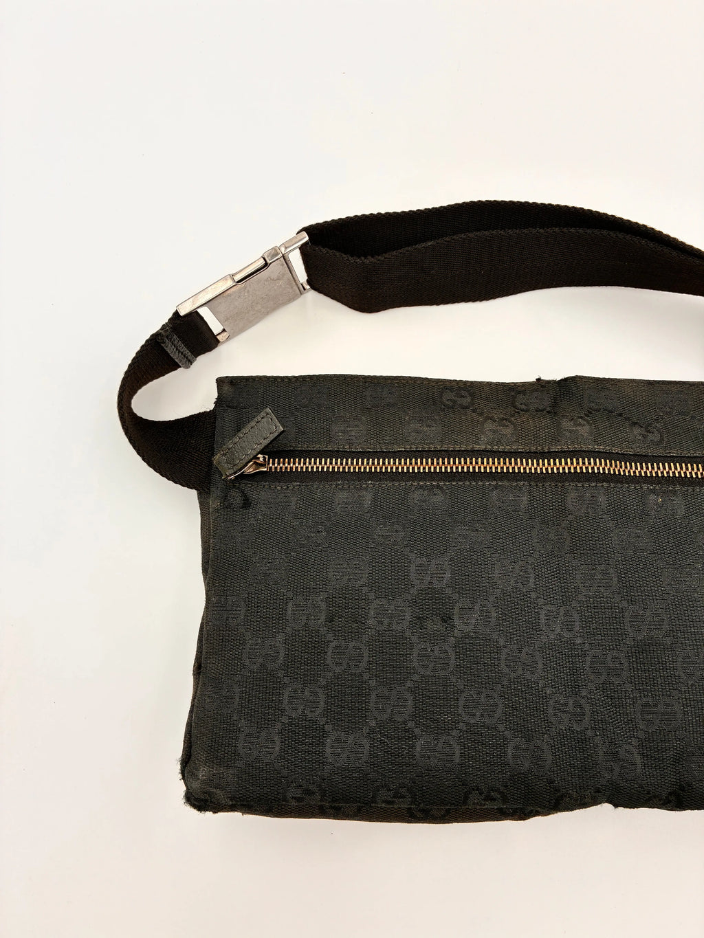 Preloved | Gucci Monogram Bæltetaske i Sort Canvas 2 Gucci