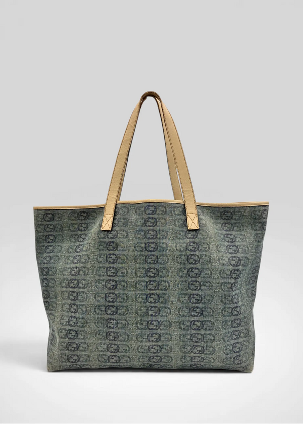 Preloved | Gucci Interlocking Monogram Totebag i Denim Canvas Gucci