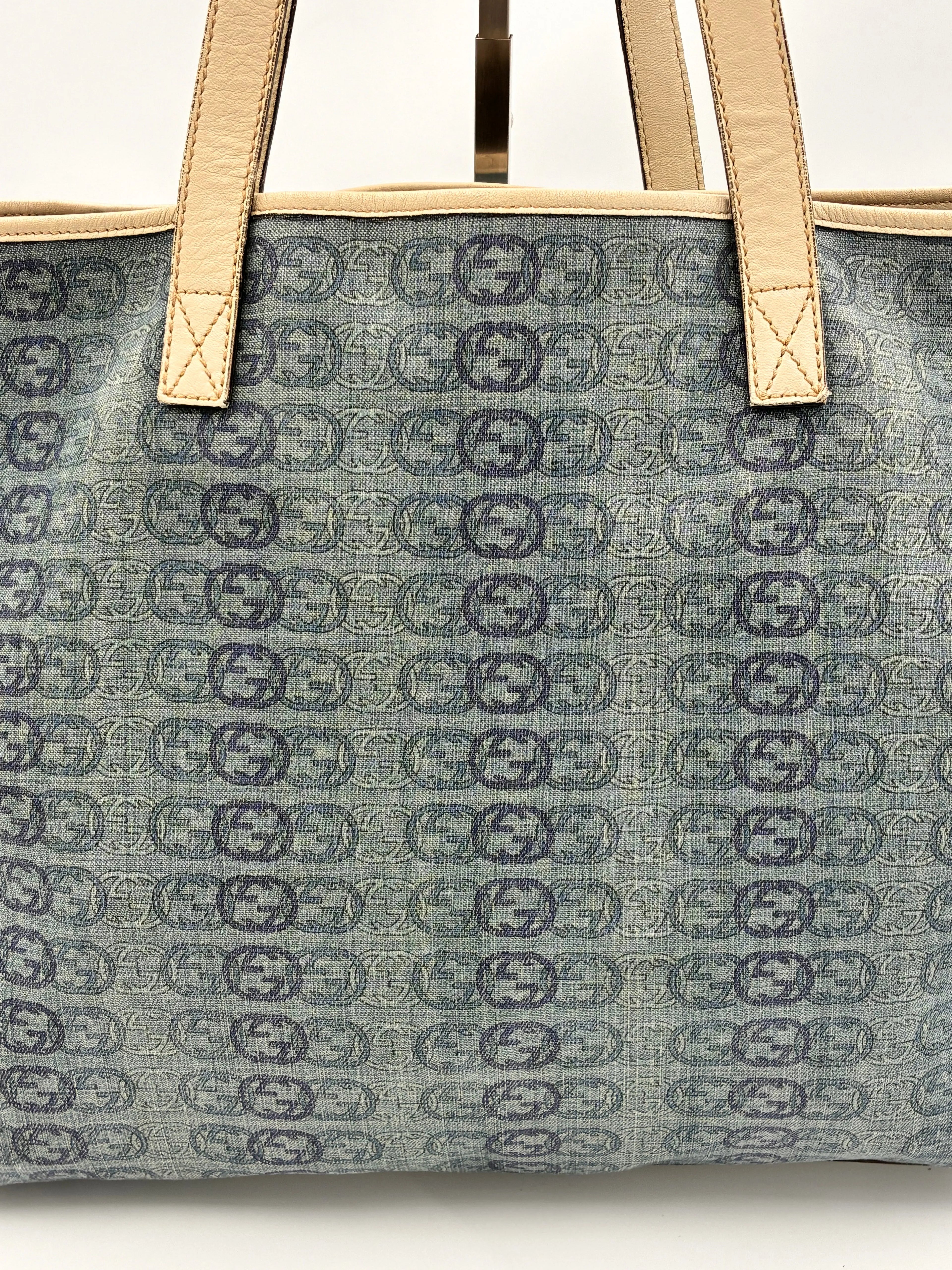 Preloved | Gucci Interlocking Monogram Totebag i Denim Canvas Gucci