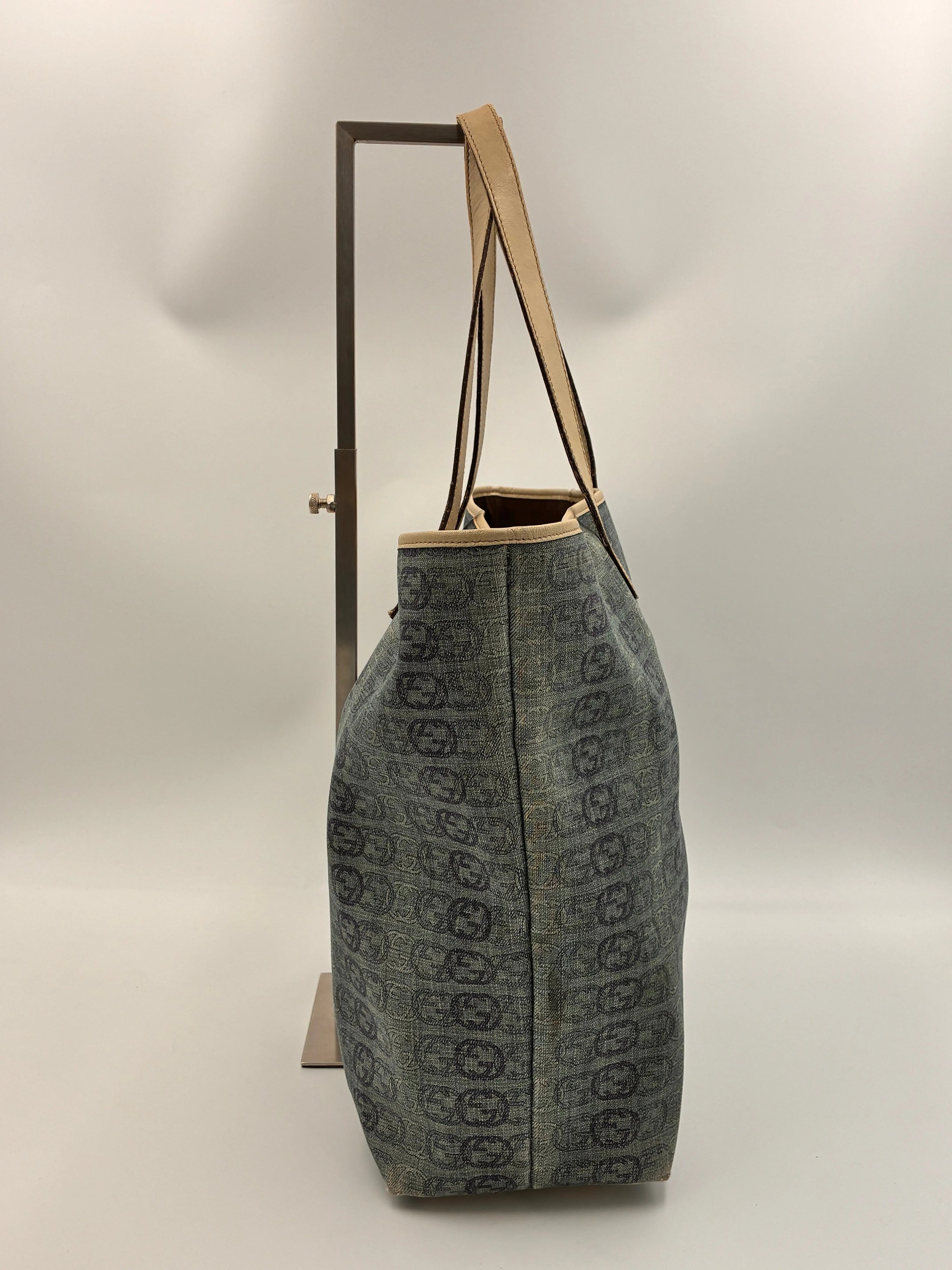 Preloved | Gucci Interlocking Monogram Totebag i Denim Canvas Gucci