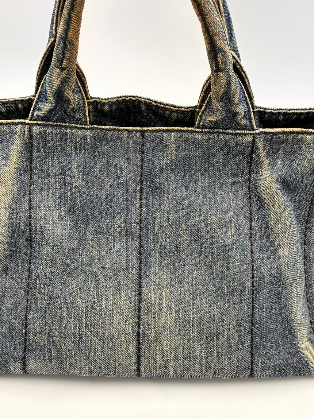 Preloved | Prada Canapa Totebag Håndtaske i Denim Canvas Lille 2 Prada