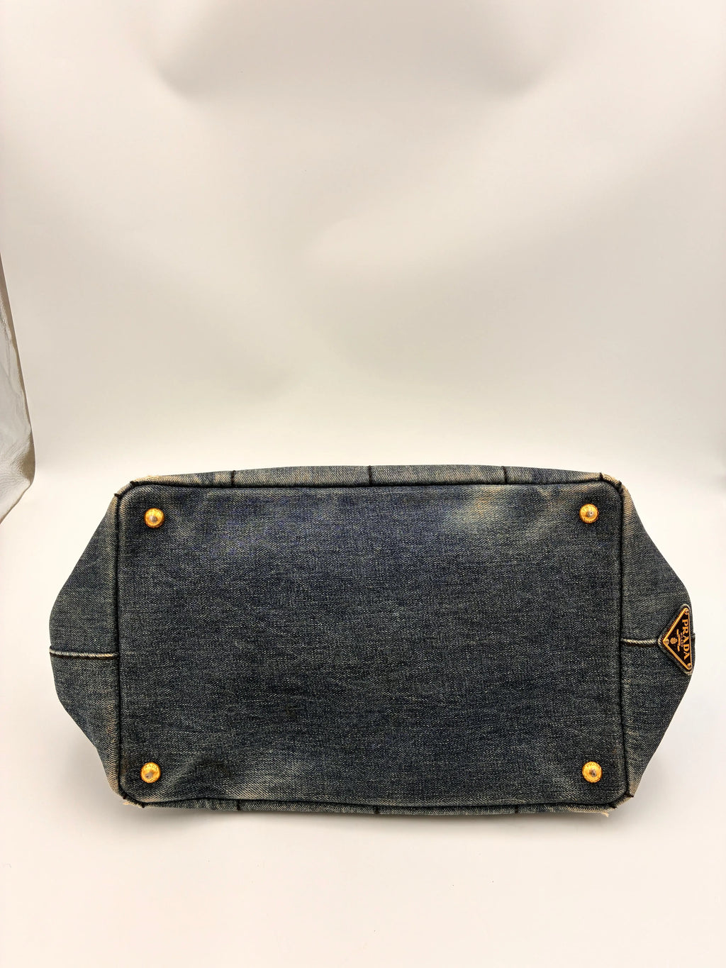 Preloved | Prada Canapa Totebag Håndtaske i Denim Canvas Lille 2 Prada