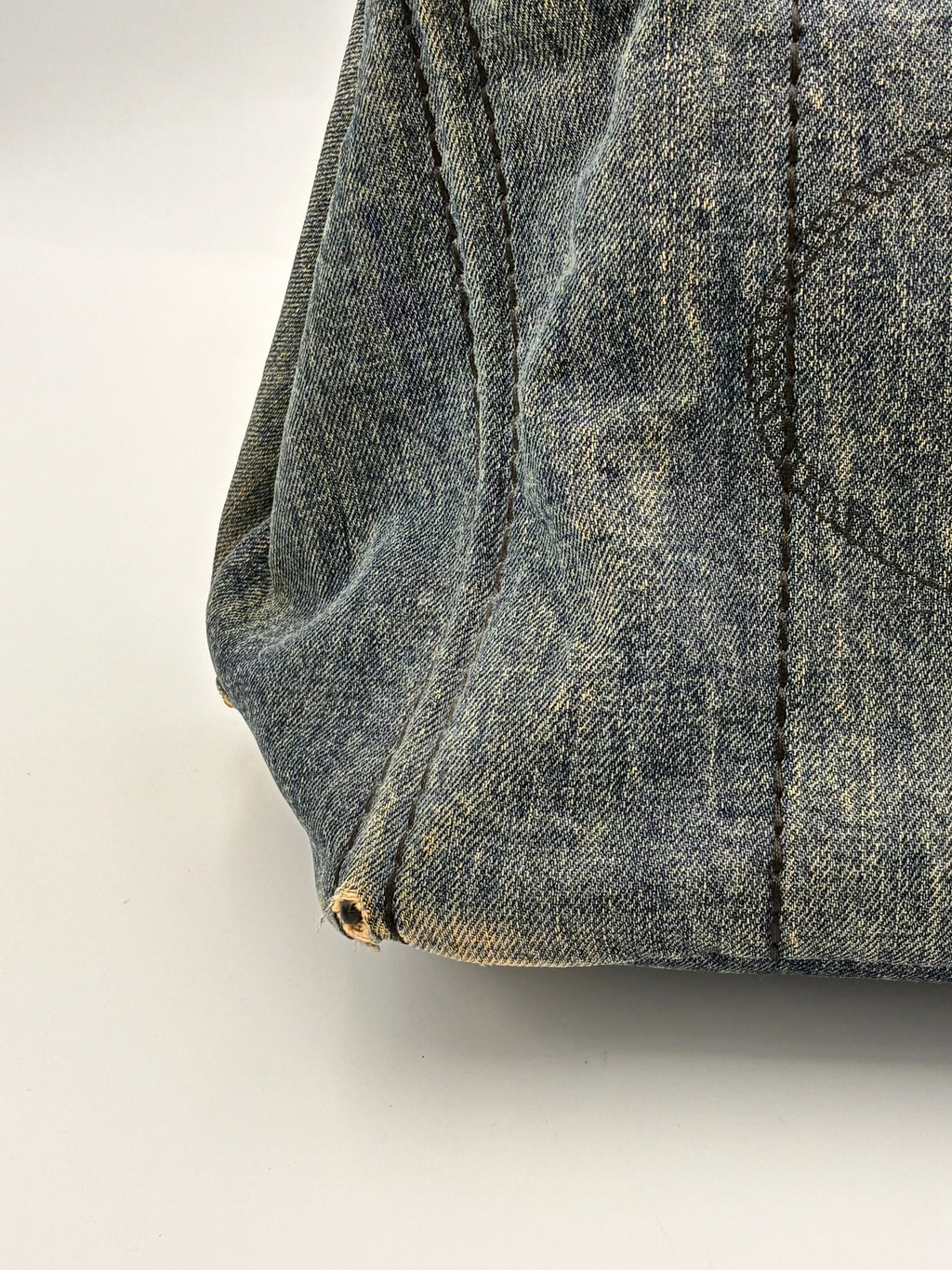 Preloved | Prada Canapa Totebag Håndtaske i Denim Canvas Lille Prada