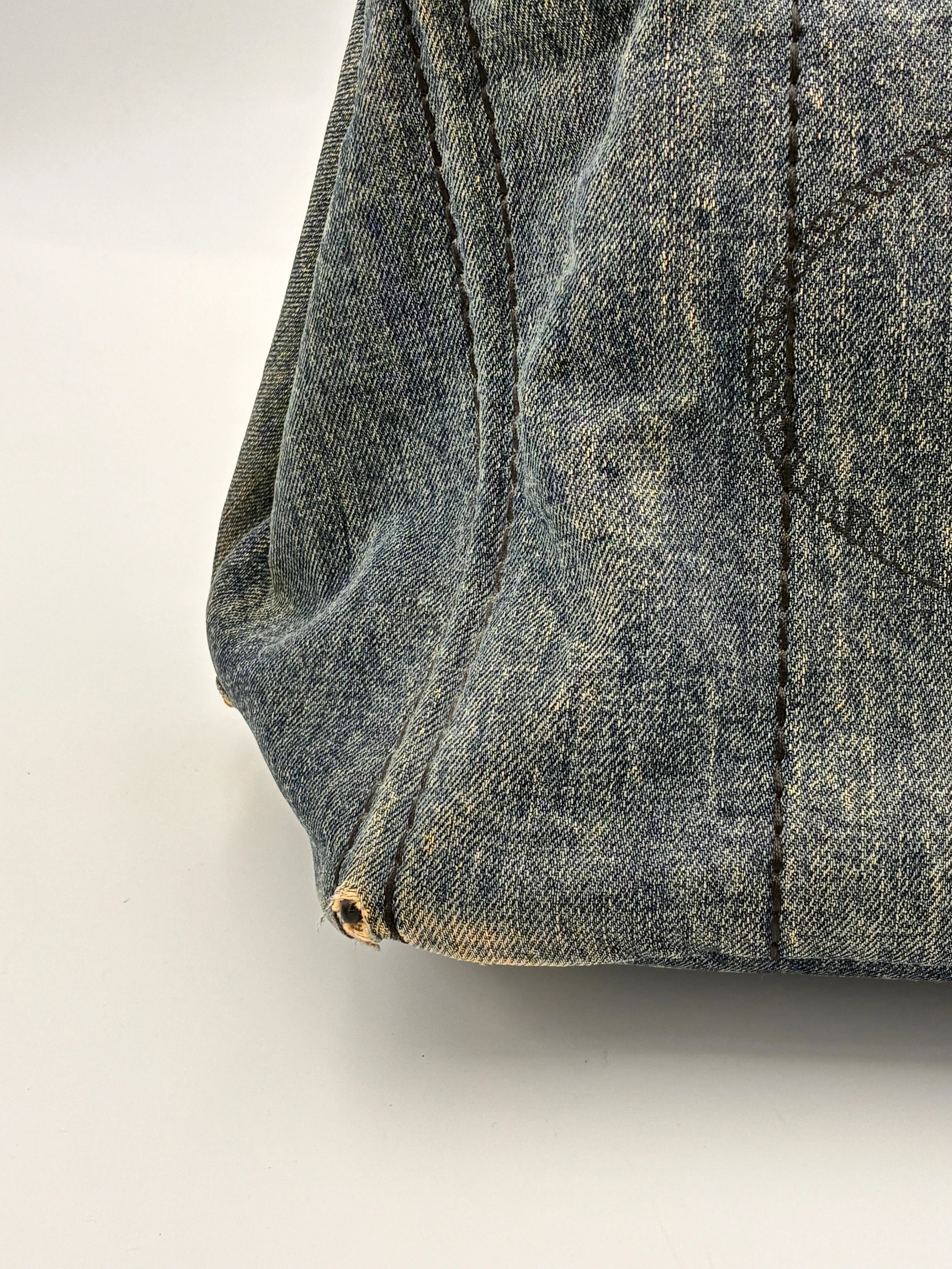 Preloved | Prada Canapa Totebag Håndtaske i Denim Canvas Lille Prada