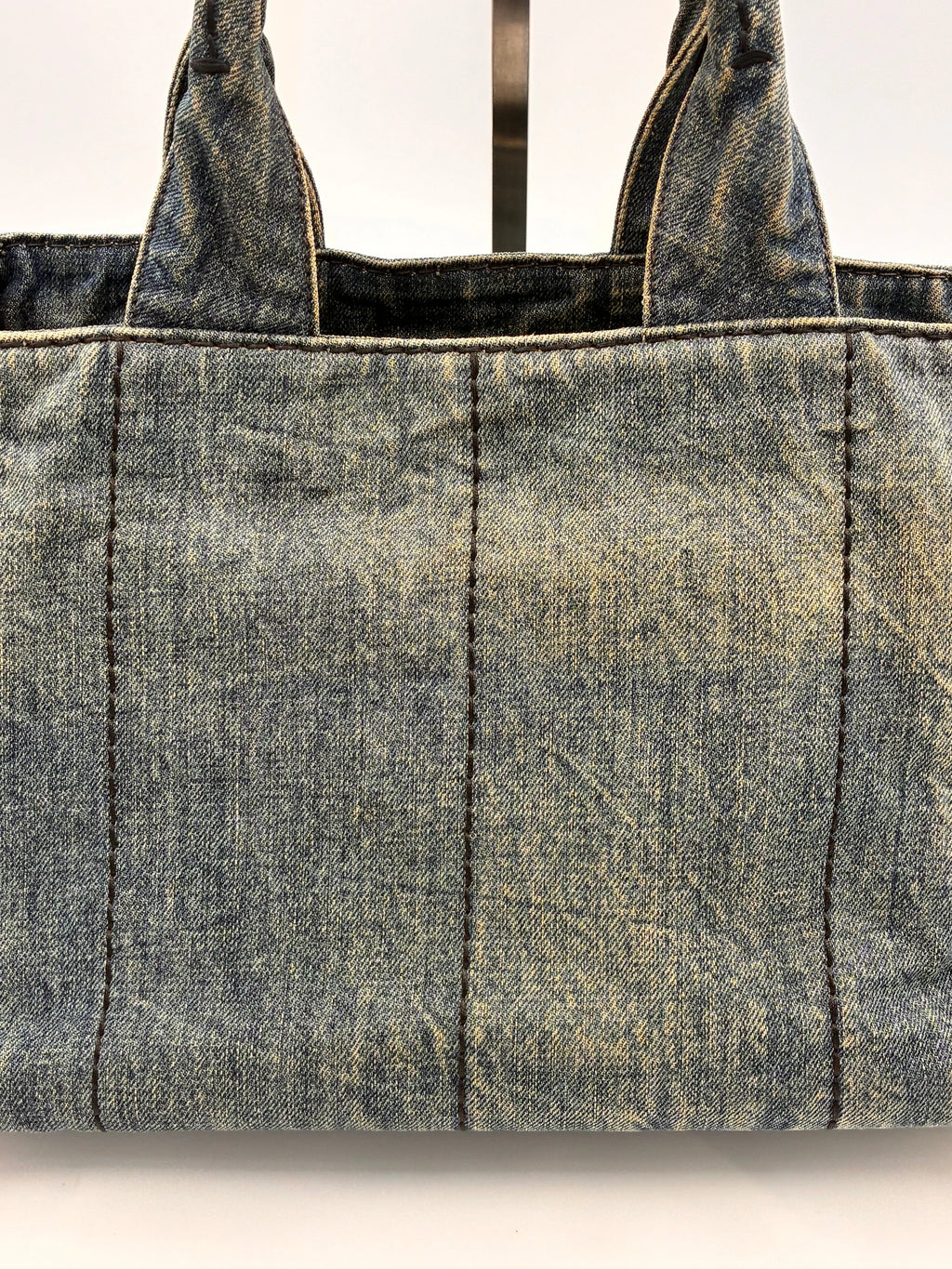 Preloved | Prada Canapa Totebag Håndtaske i Denim Canvas Lille Prada
