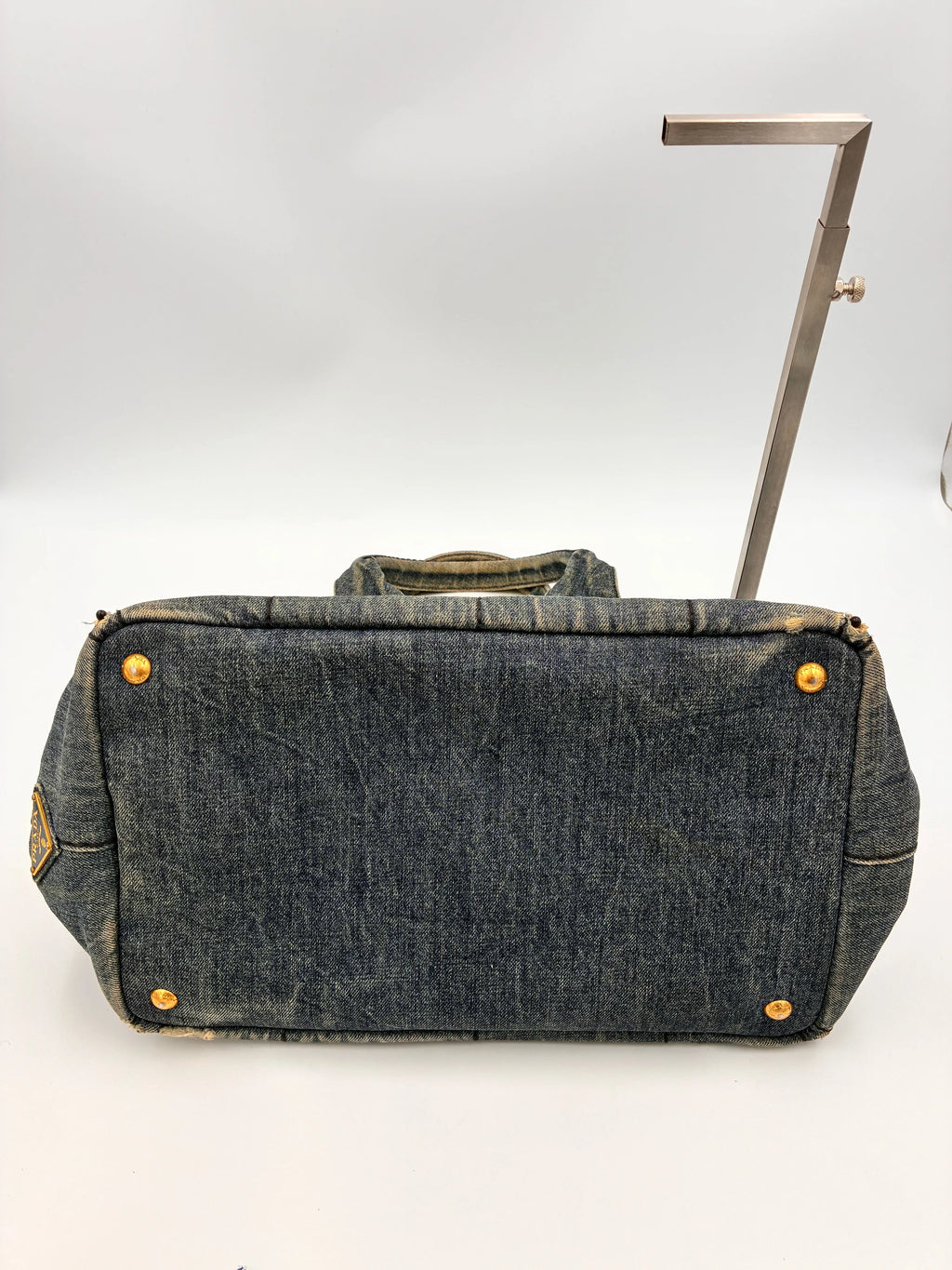 Preloved | Prada Canapa Totebag Håndtaske i Denim Canvas Lille Prada