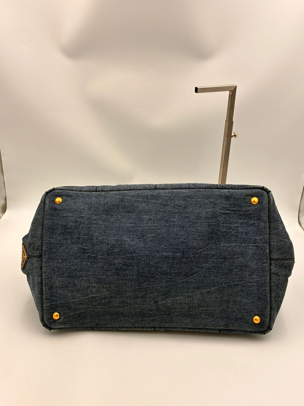 Preloved | Prada Canapa Totebag Håndtaske i Denim Canvas Stor Prada