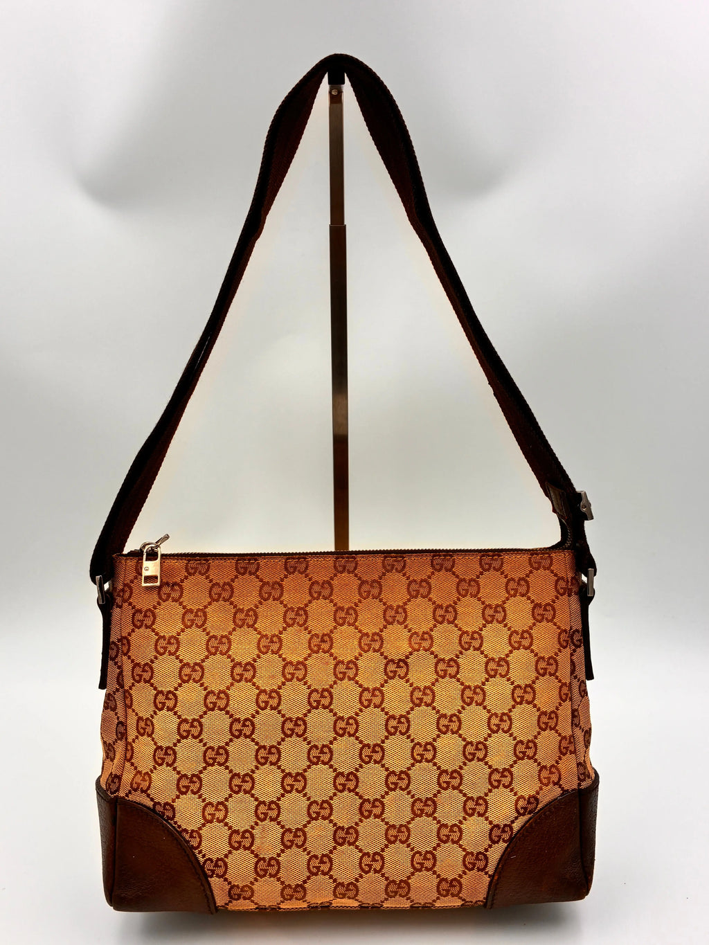 Preloved | Gucci Monogram Messenger Crossbody i Brun Canvas 2 Gucci