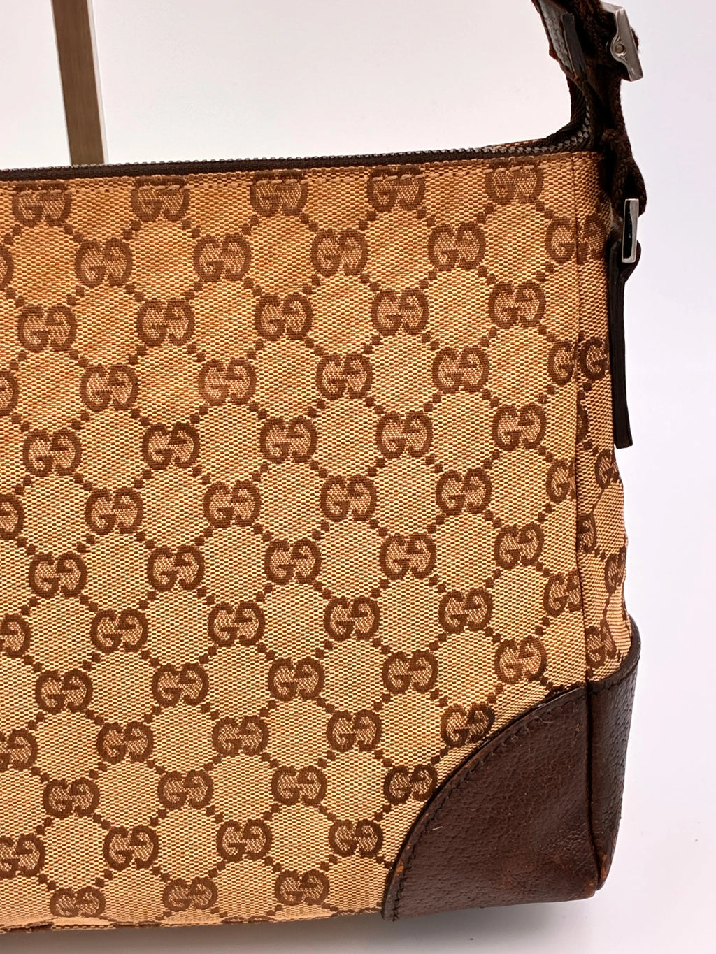 Preloved | Gucci Monogram Messenger Crossbody i Brun Canvas 2 Gucci