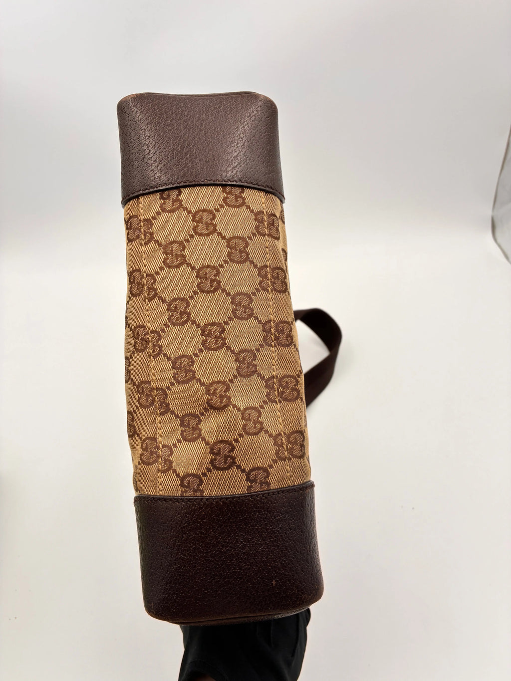 Preloved | Gucci Monogram Messenger Crossbody i Brun Canvas Gucci
