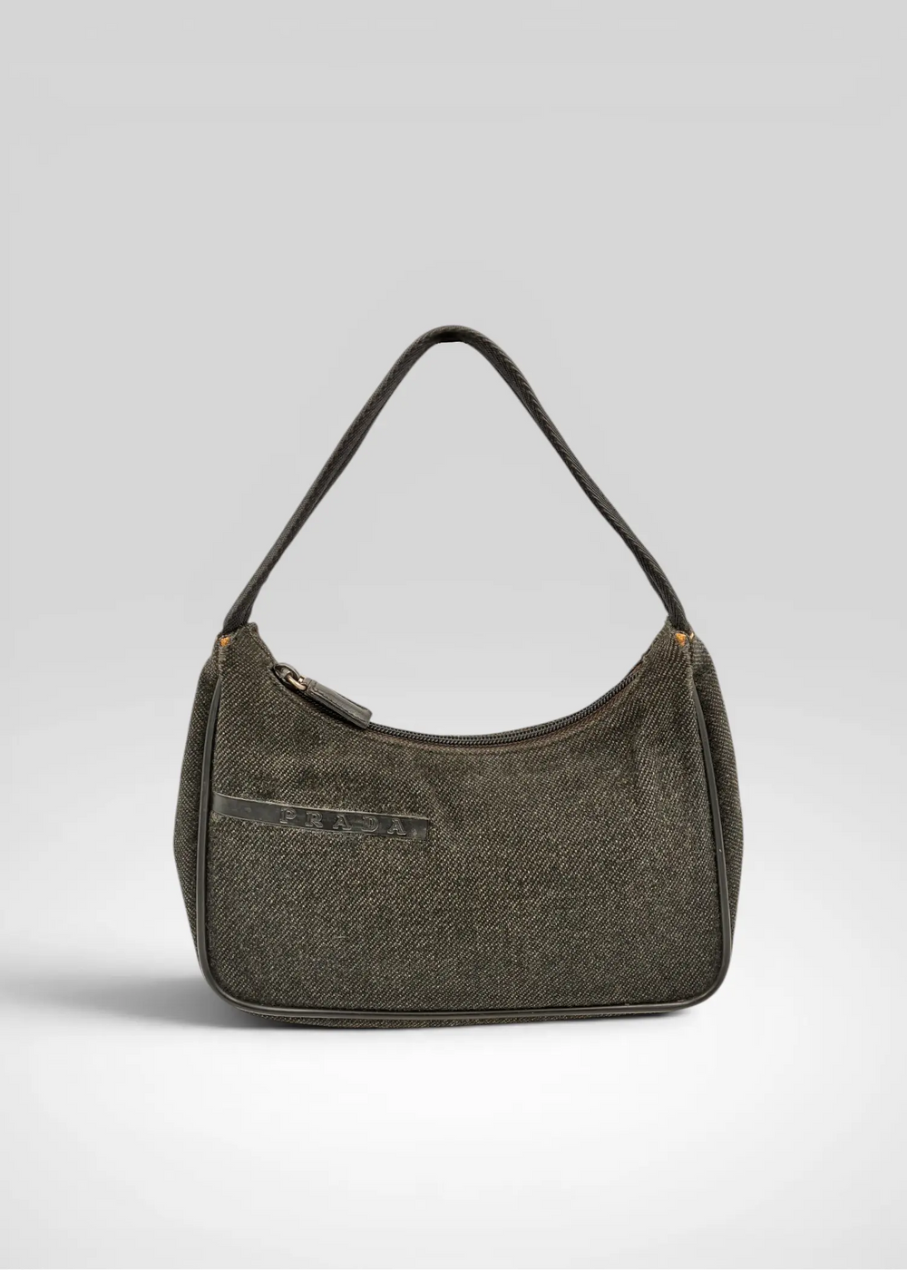 Preloved | Prada Sport Hobo Pochette i Grå Uld Prada