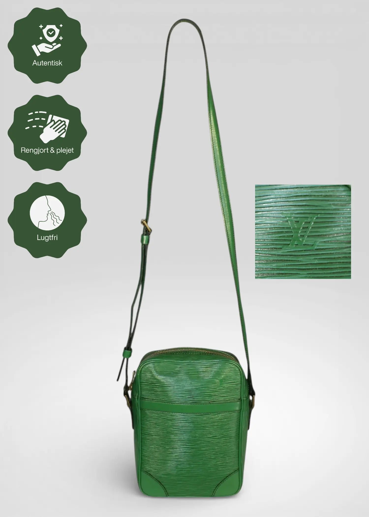 Preloved | Louis Vuitton Danube Crossbody i Grøn Epi Læder Louis Vuitton