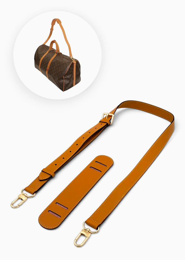Vachetta Læderrem med Patineret Finish Justerbar til Louis Vuitton Keepall & Speedy – 100-120 cm Hidden Luxury Project
