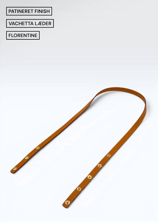 Vachetta Læderrem med Patineret Finish Justerbar til Louis Vuitton Pochette Florentine Hidden Luxury Project
