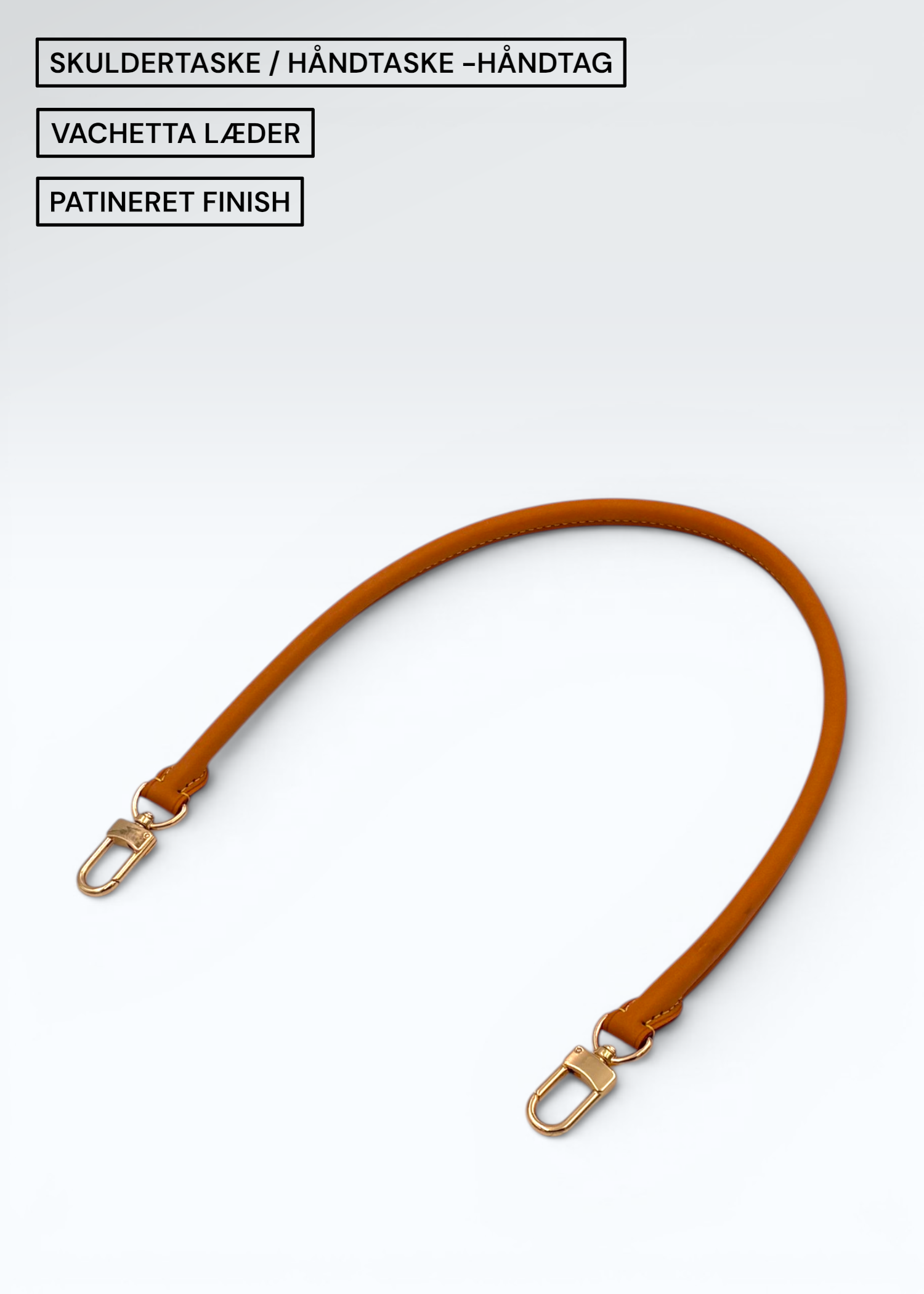 Vachetta Læderrem Patineret til Louis Vuitton Speedy, Tivoli, Alma, Keepall & Jasmin – 70 cm Hidden Luxury Project