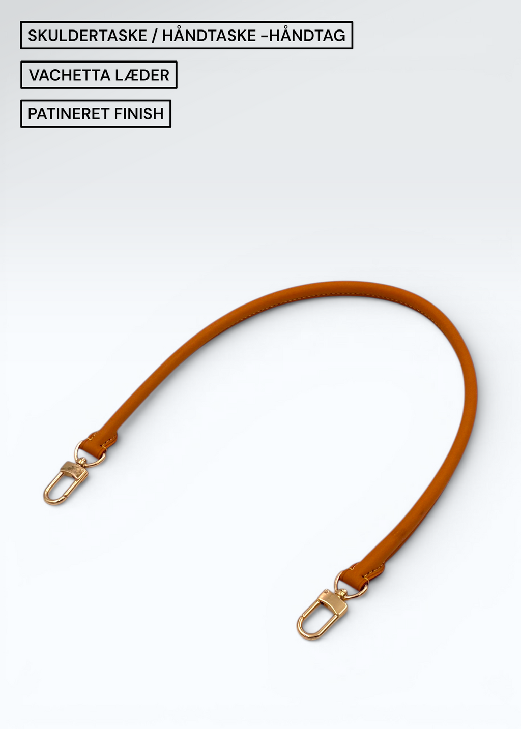 Vachetta Læderrem Patineret til Louis Vuitton Speedy, Tivoli, Alma, Keepall & Jasmin – 70 cm Hidden Luxury Project
