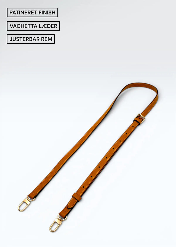 Vachetta Læderrem med Patineret Finish Justerbar til Louis Vuitton-tasker – 100-120 cm Hidden Luxury Project