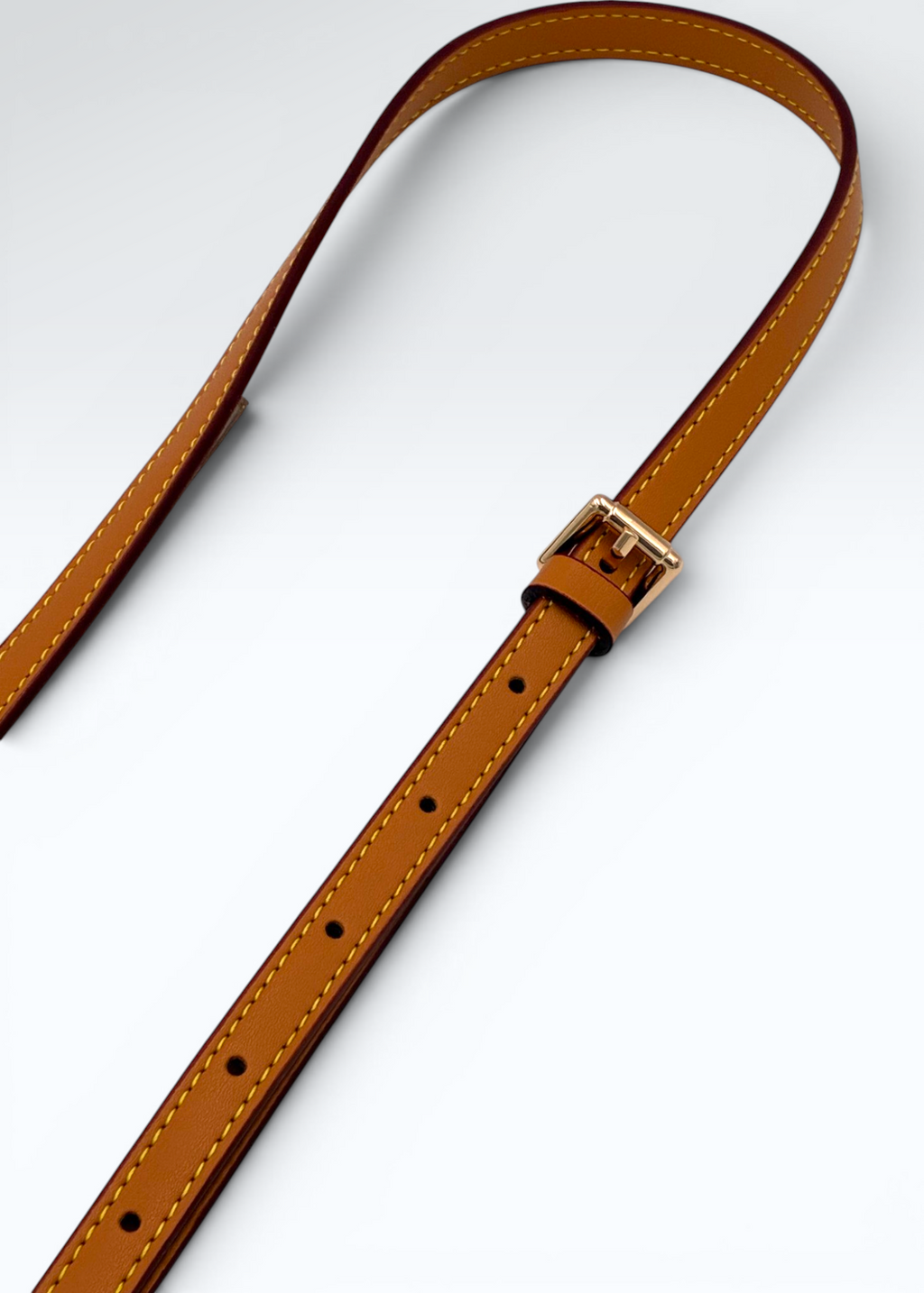 Vachetta Læderrem Patineret Justerbar til Louis Vuitton-tasker – 100-120 cm Hidden Luxury Project