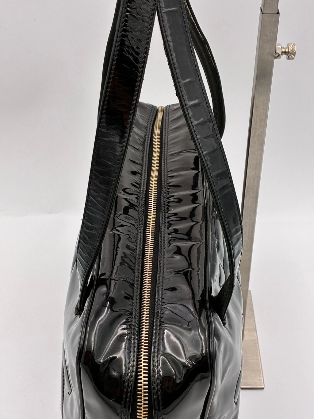 Preloved | Chanel Triple CC Håndtaske i Sort Laklæder Chanel