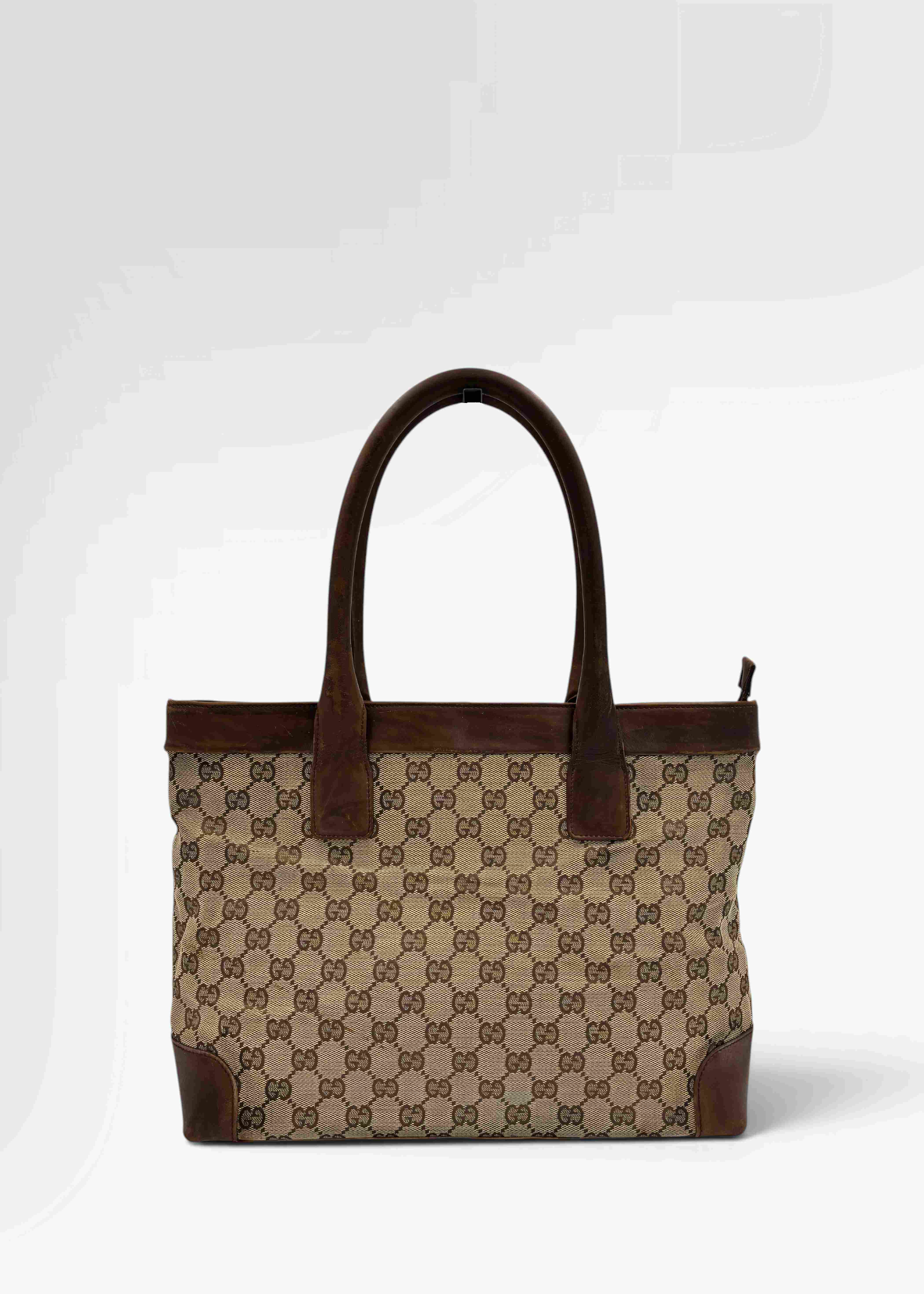 Preloved | Gucci GG Monogram Totebag Håndtaske i Brun Canvas Gucci