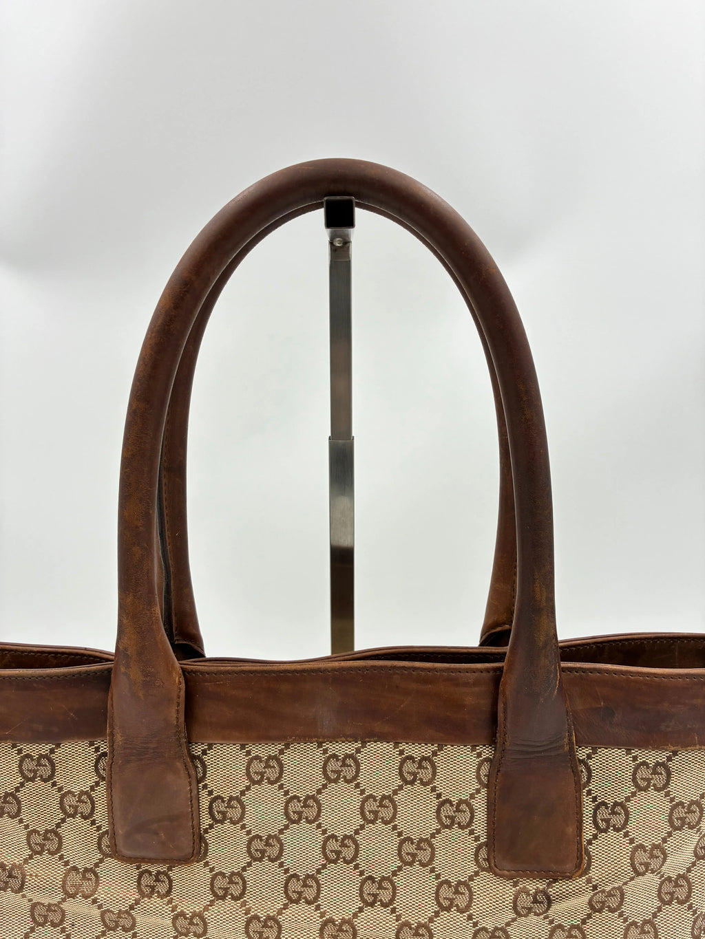 Preloved | Gucci GG Monogram Totebag Håndtaske i Brun Canvas 1 Gucci