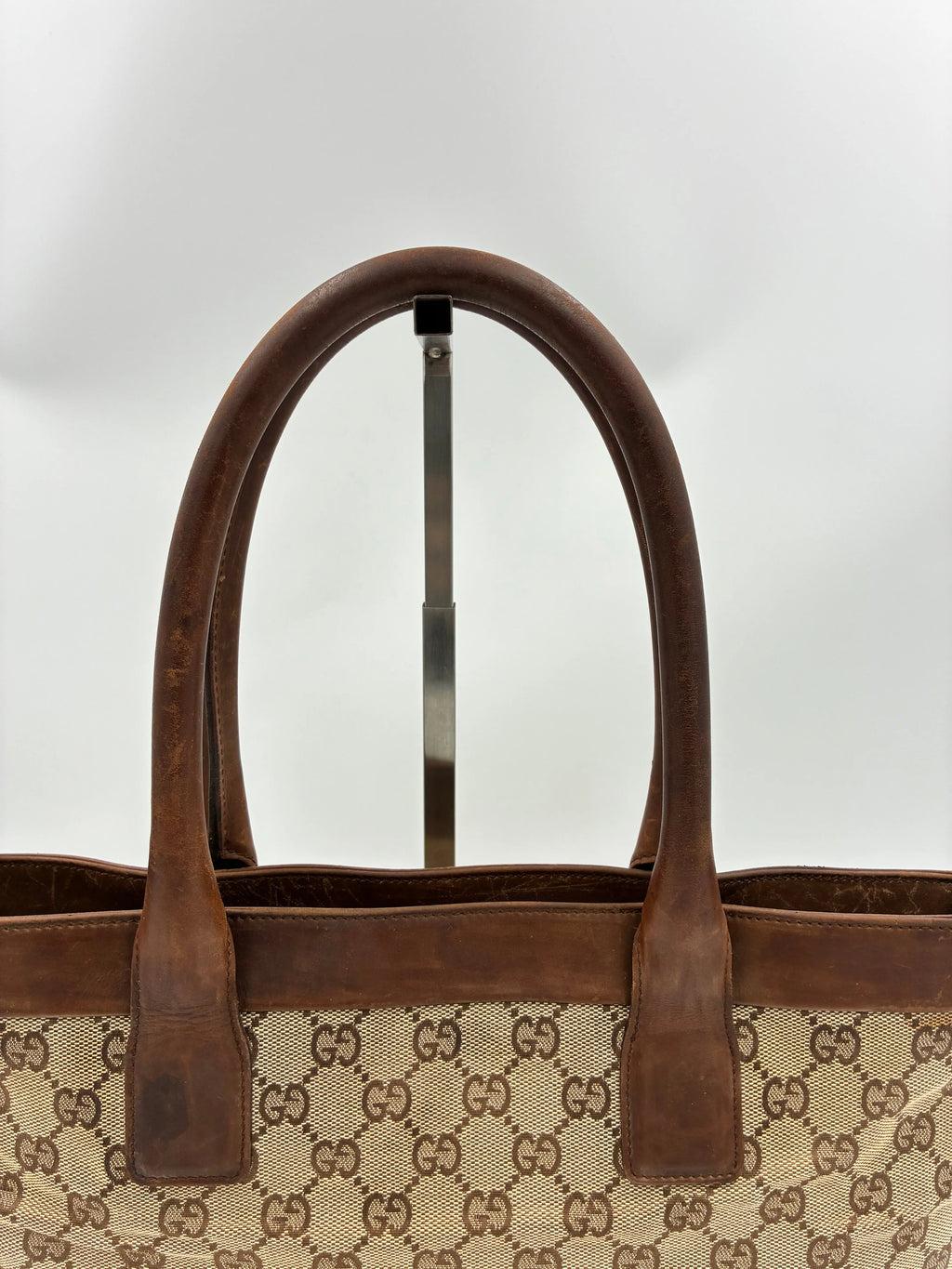 Preloved | Gucci GG Monogram Totebag Håndtaske i Brun Canvas 1 Gucci