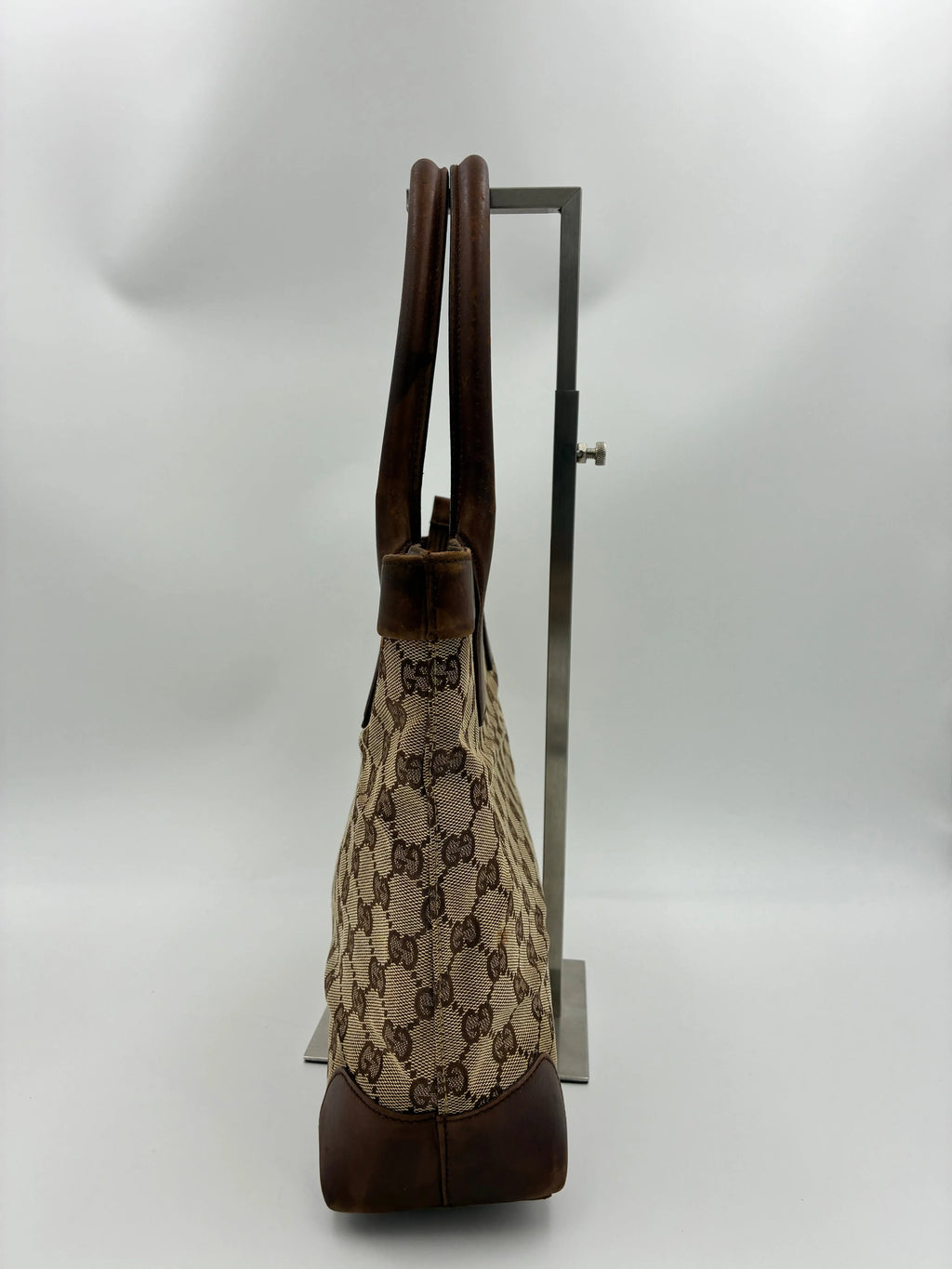 Preloved | Gucci GG Monogram Totebag Håndtaske i Brun Canvas 1 Gucci
