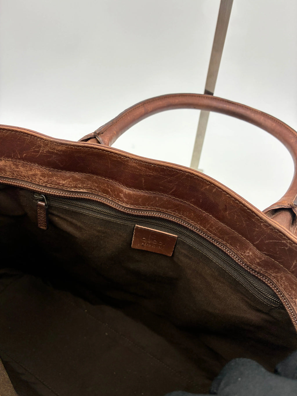 Preloved | Gucci GG Monogram Totebag Håndtaske i Brun Canvas 1 Gucci