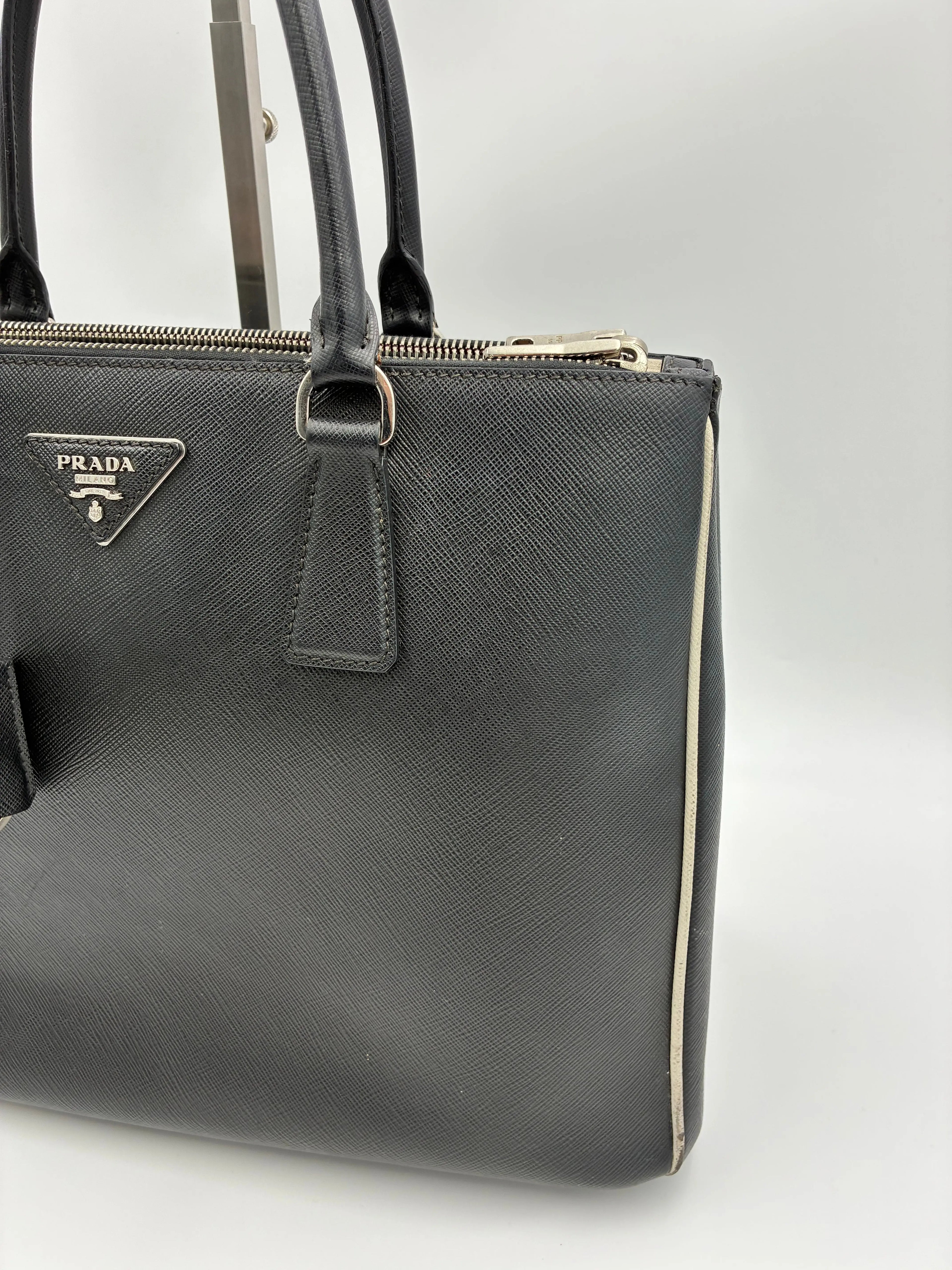 Preloved | Prada Galleria Håndtaske i Sort Saffiano Læder Prada