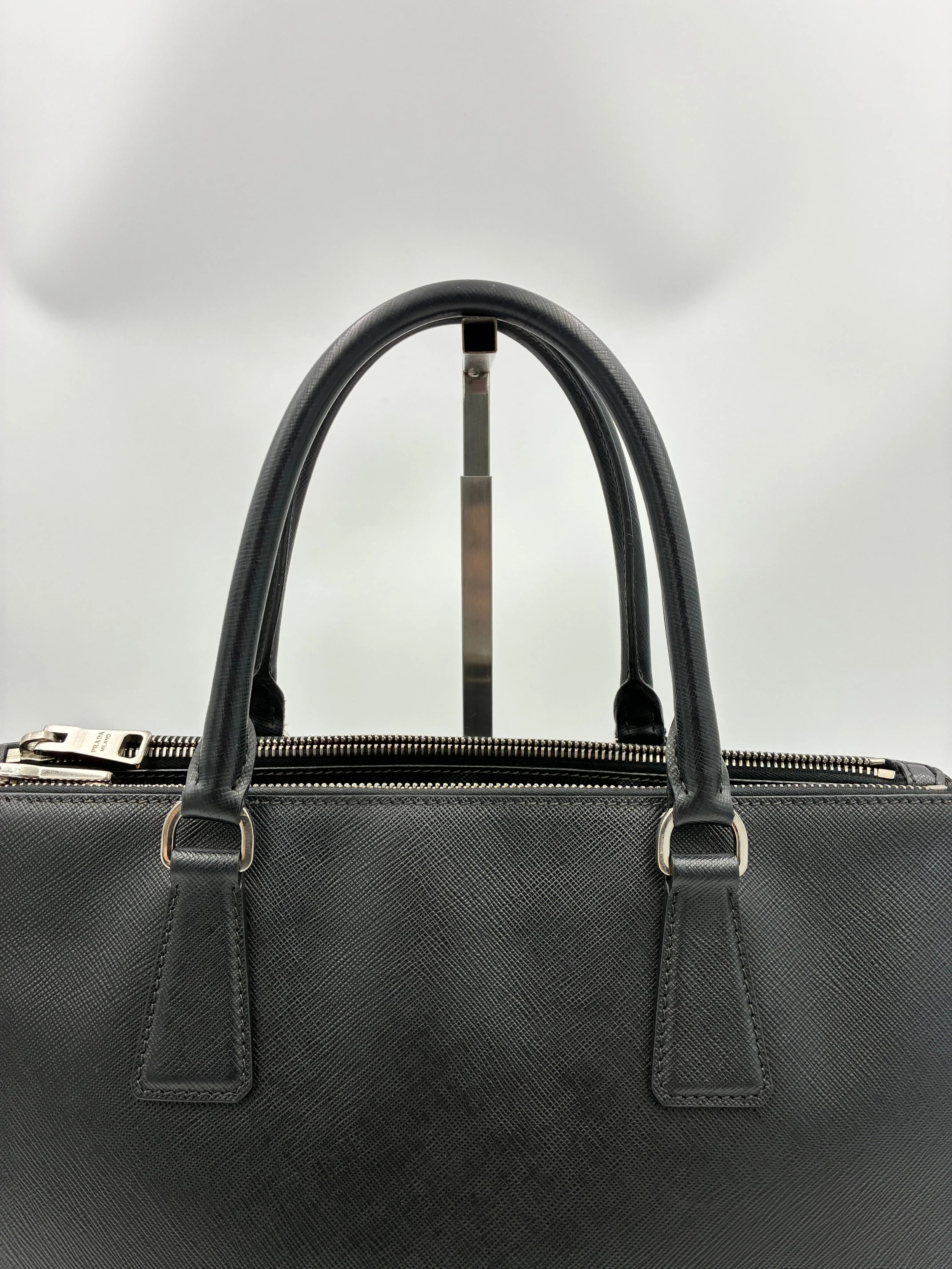 Preloved | Prada Galleria Håndtaske i Sort Saffiano Læder Prada