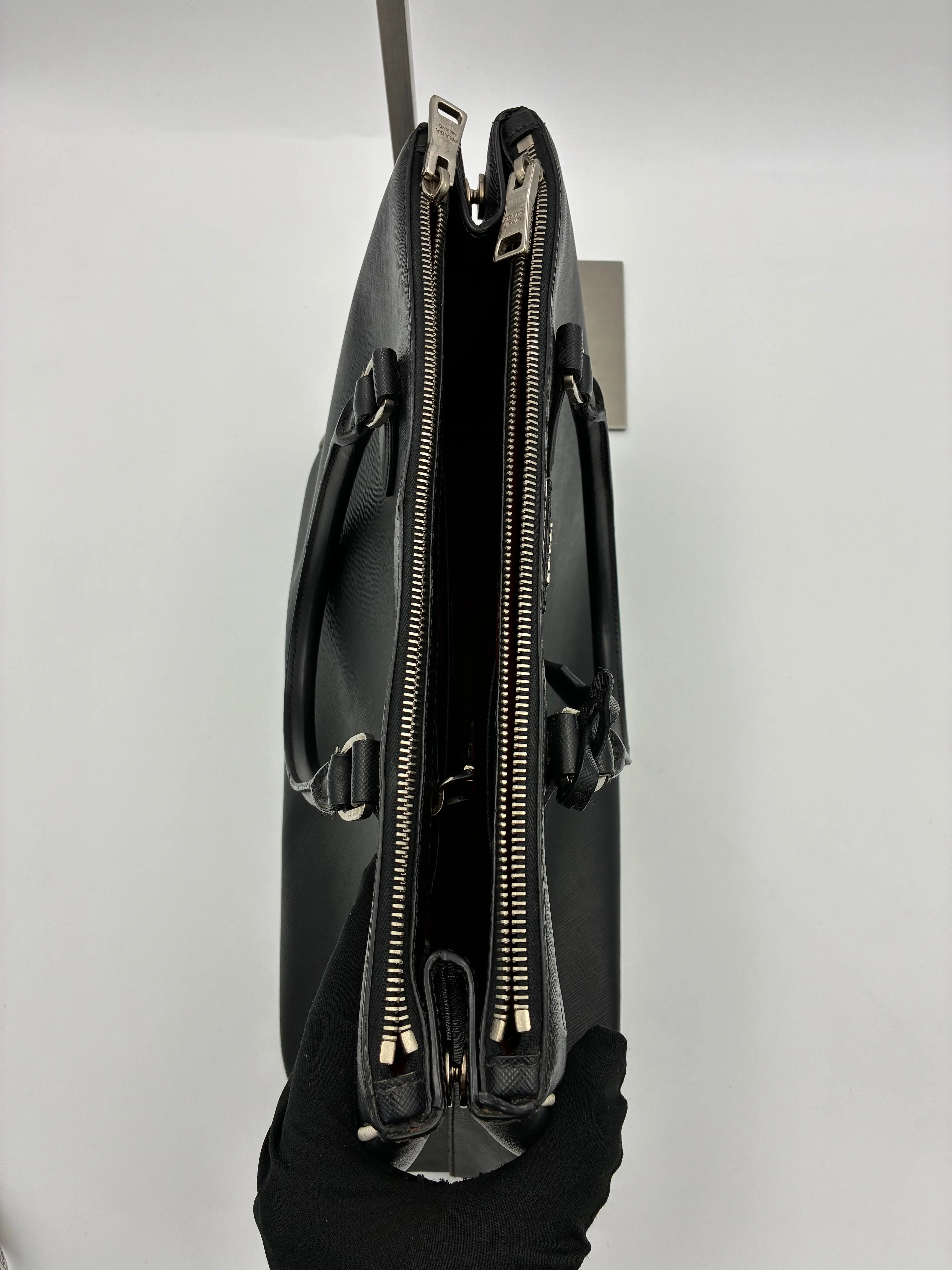 Preloved | Prada Galleria Håndtaske i Sort Saffiano Læder Prada