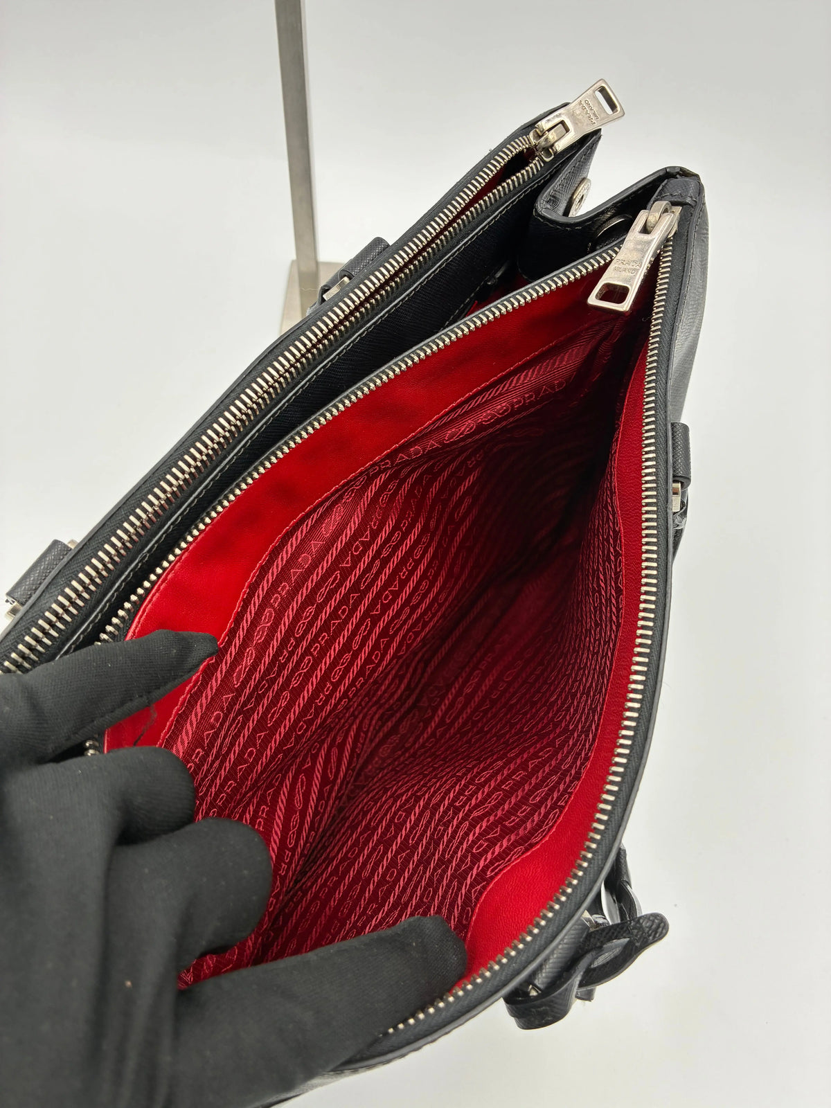 Preloved | Prada Galleria Håndtaske i Sort Saffiano Læder Prada