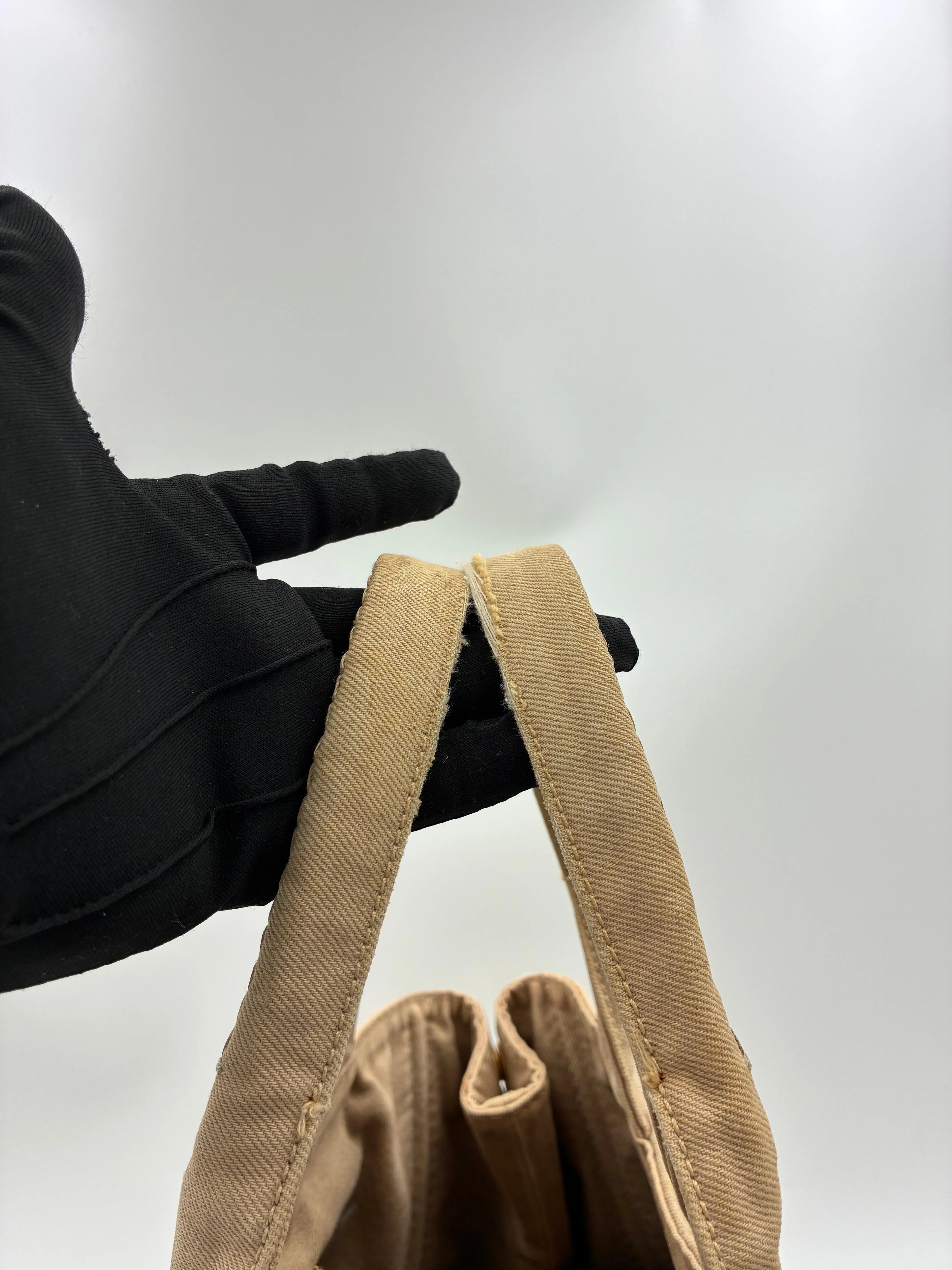 Preloved | Prada Canapa Totebag Håndtaske i Beige Canvas Prada