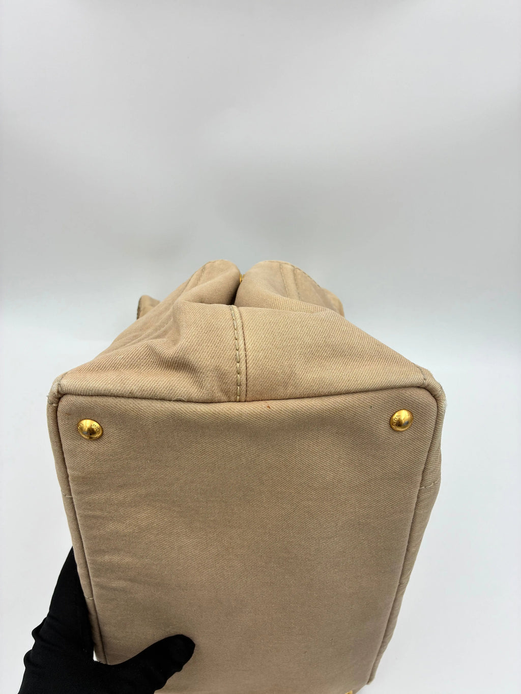 Preloved | Prada Canapa Totebag Håndtaske i Beige Canvas Prada