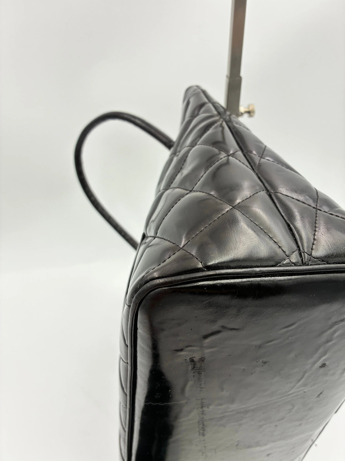 Preloved | Chanel Medallion Totebag Håndtaske i Sort Laklæder Chanel
