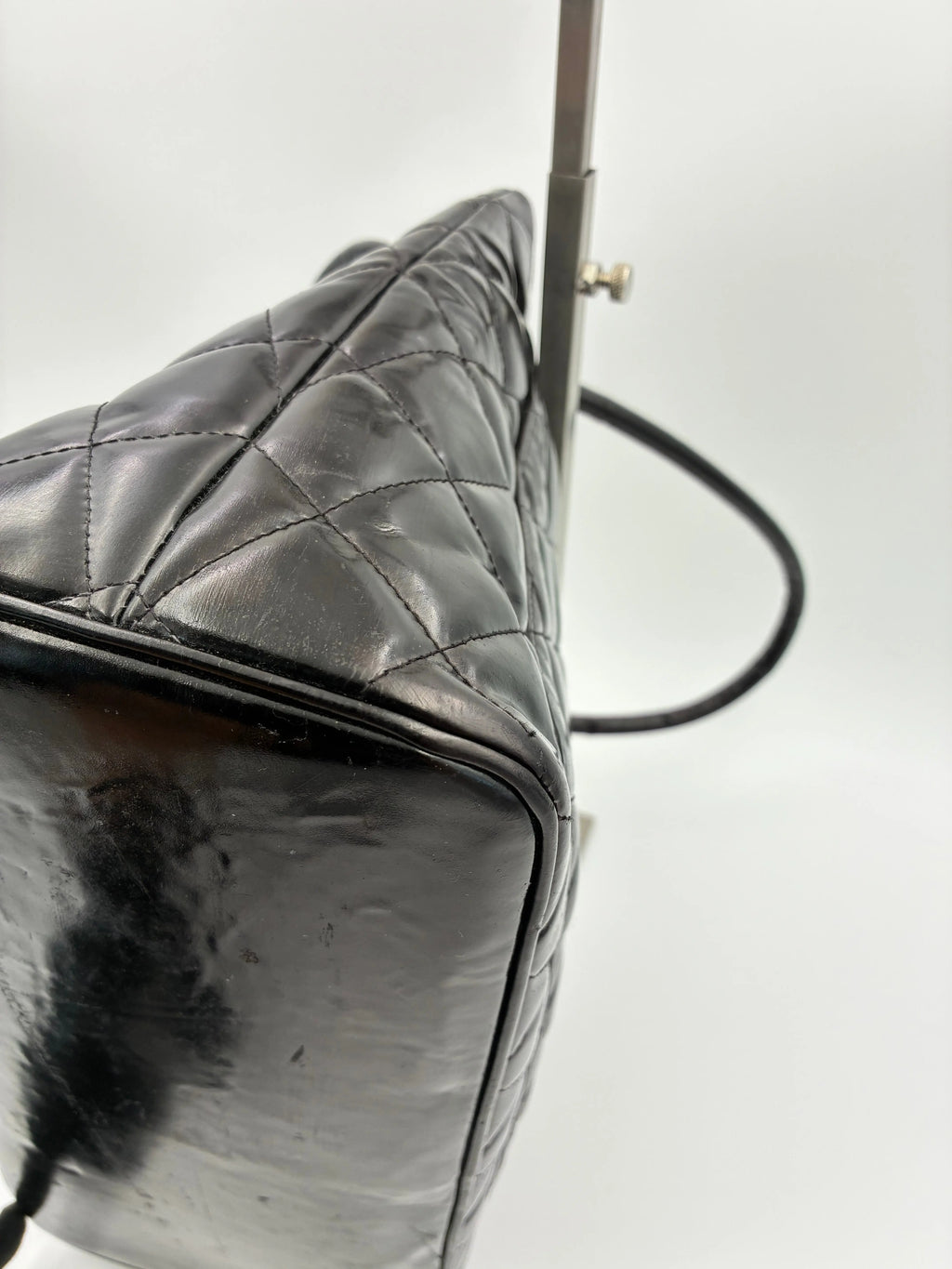 Preloved | Chanel Medallion Totebag Håndtaske i Sort Laklæder Chanel