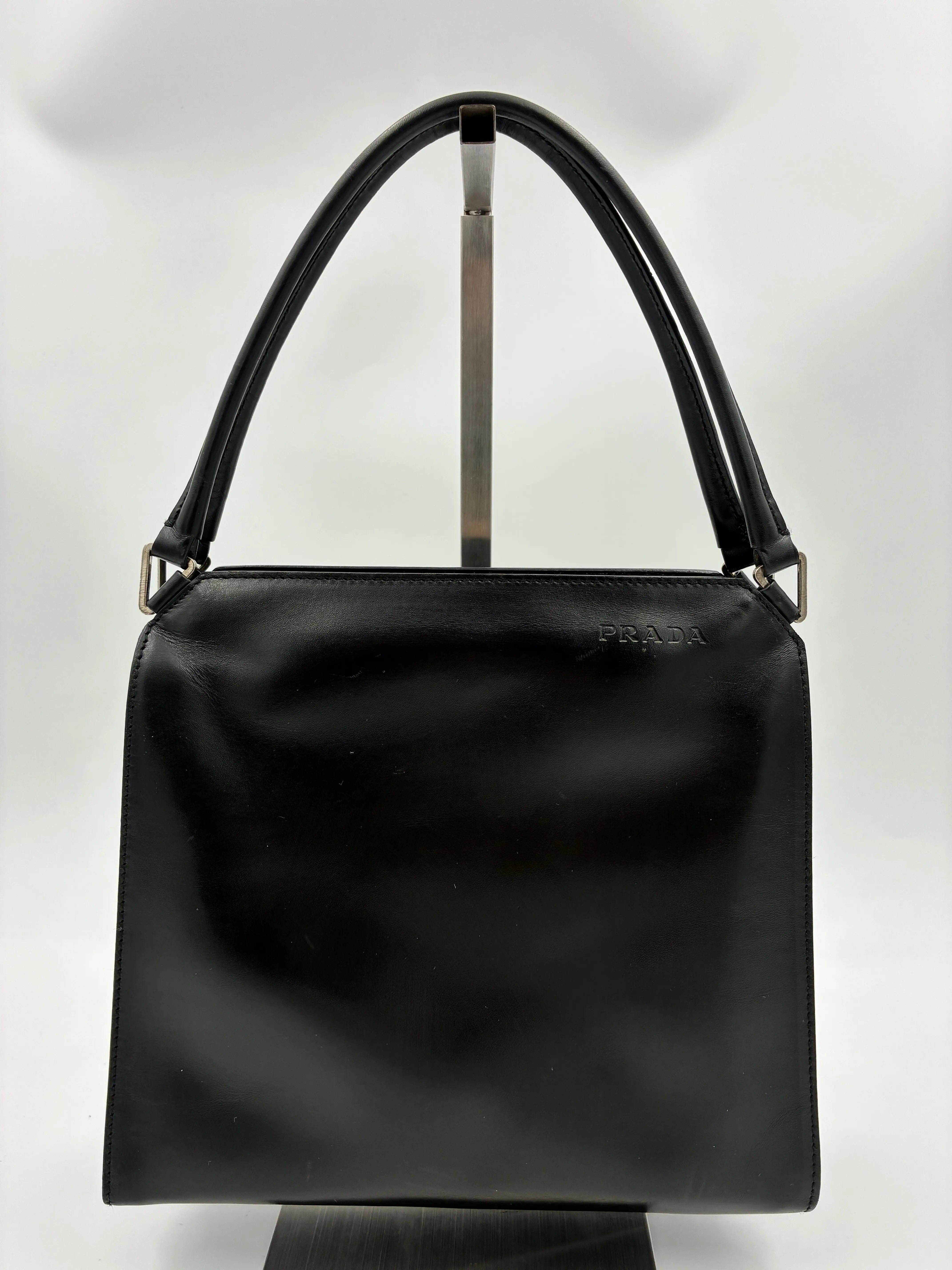 Preloved | Prada Håndtaske i Sort Vitello Læder Prada