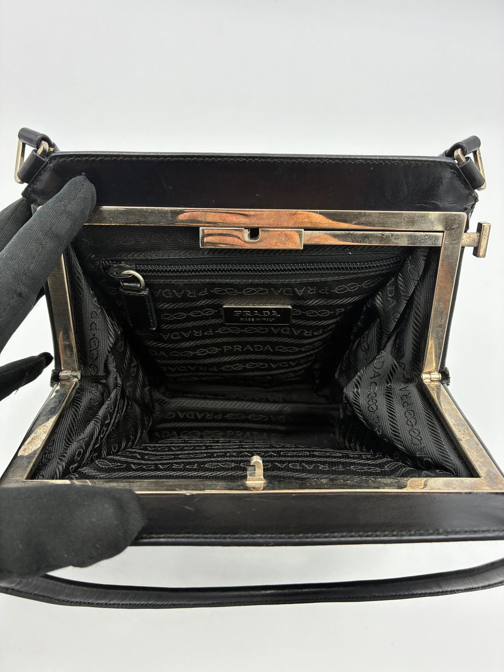 Preloved | Prada Håndtaske i Sort Vitello Læder Prada