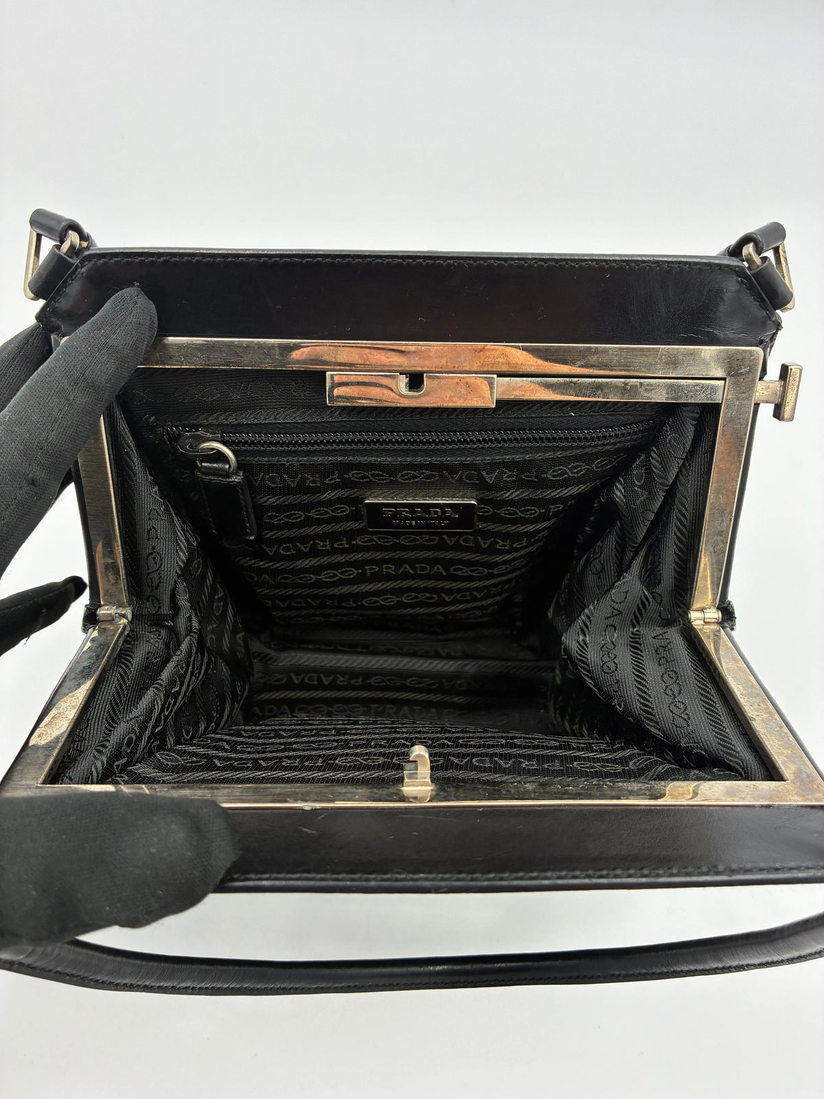 Preloved | Prada Håndtaske i Sort Vitello Læder Prada