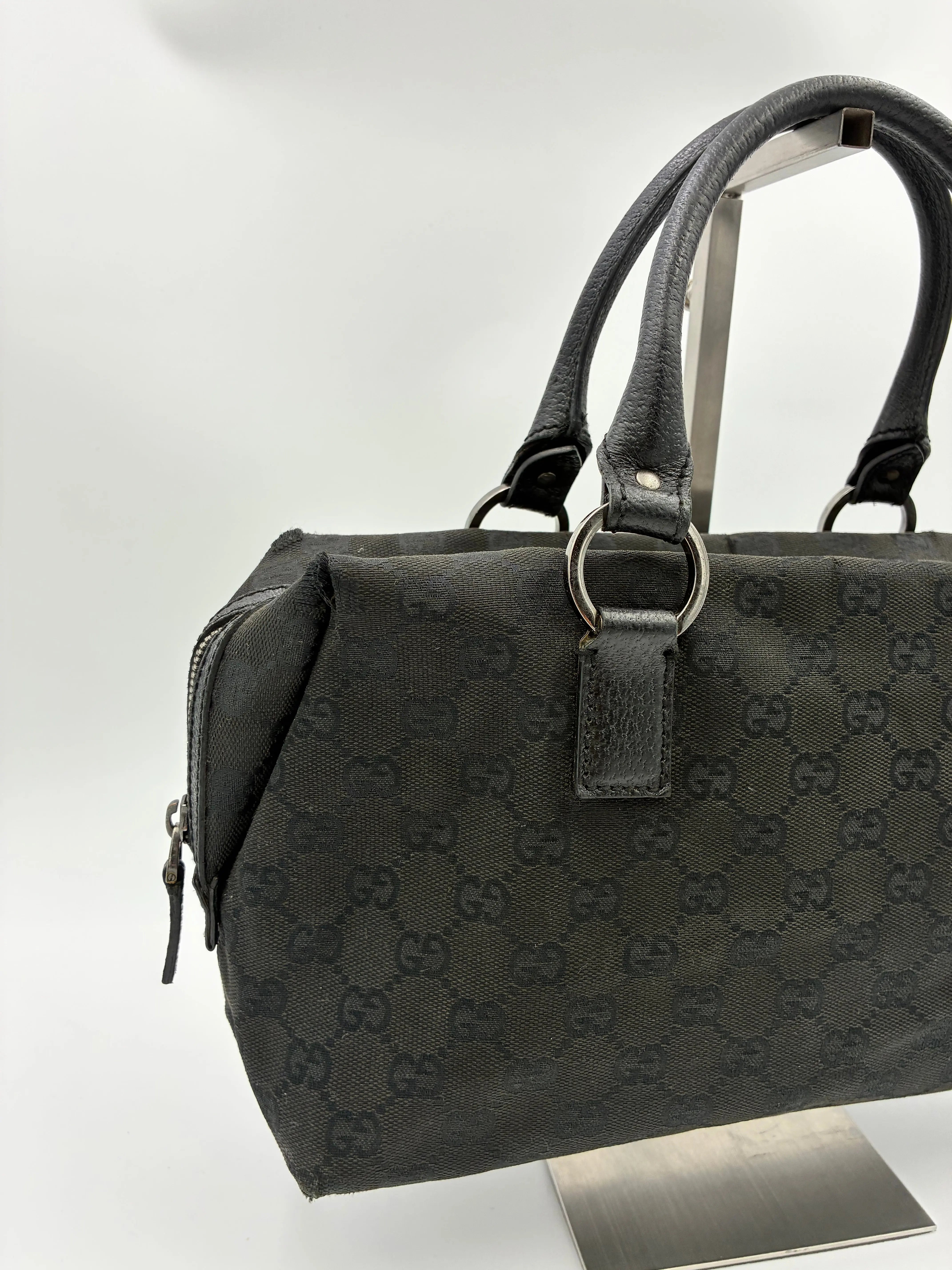 Preloved | Gucci GG Monogram Håndtaske i Sort Canvas Gucci