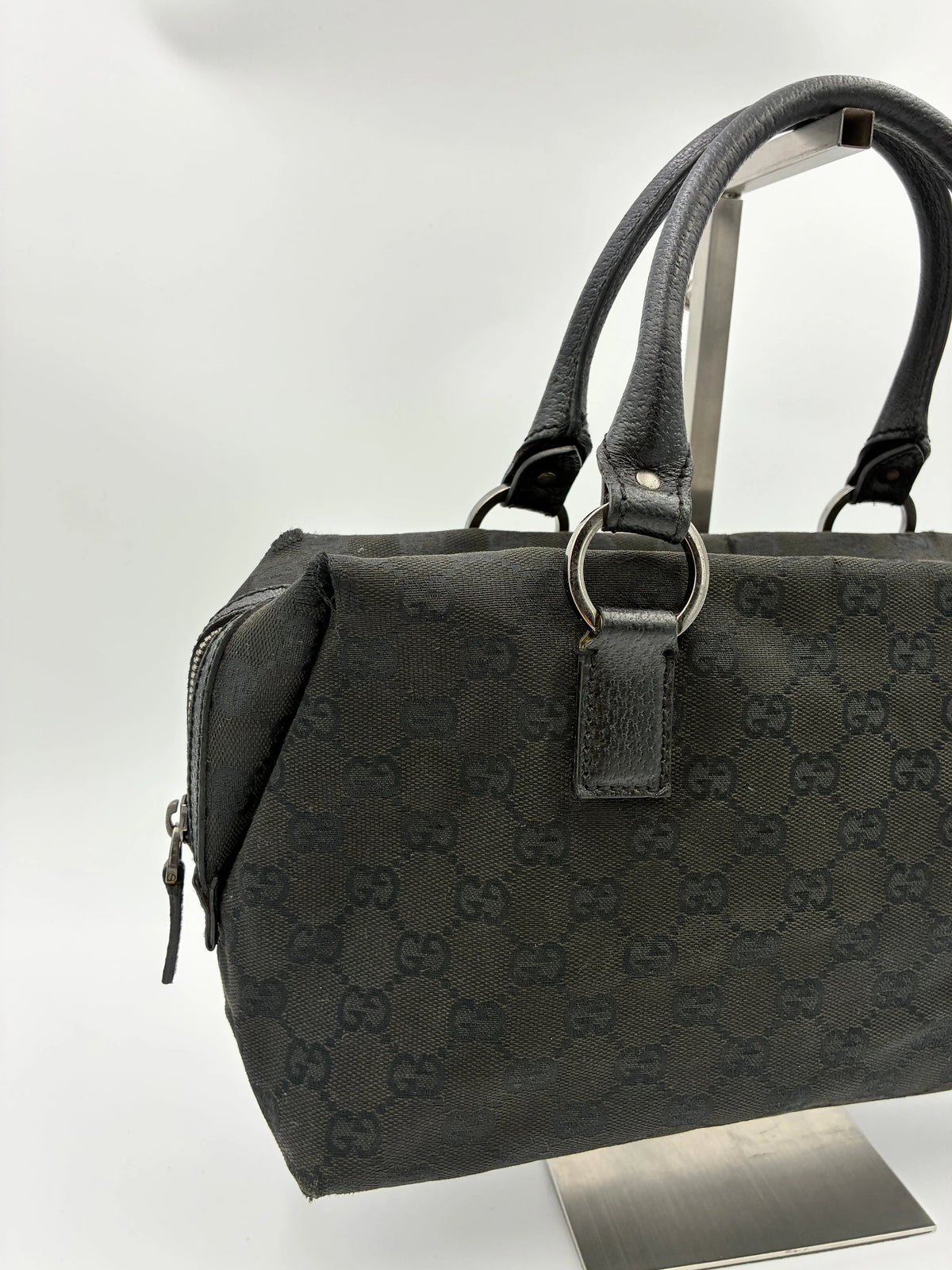Preloved | Gucci GG Monogram Håndtaske i Sort Canvas Gucci