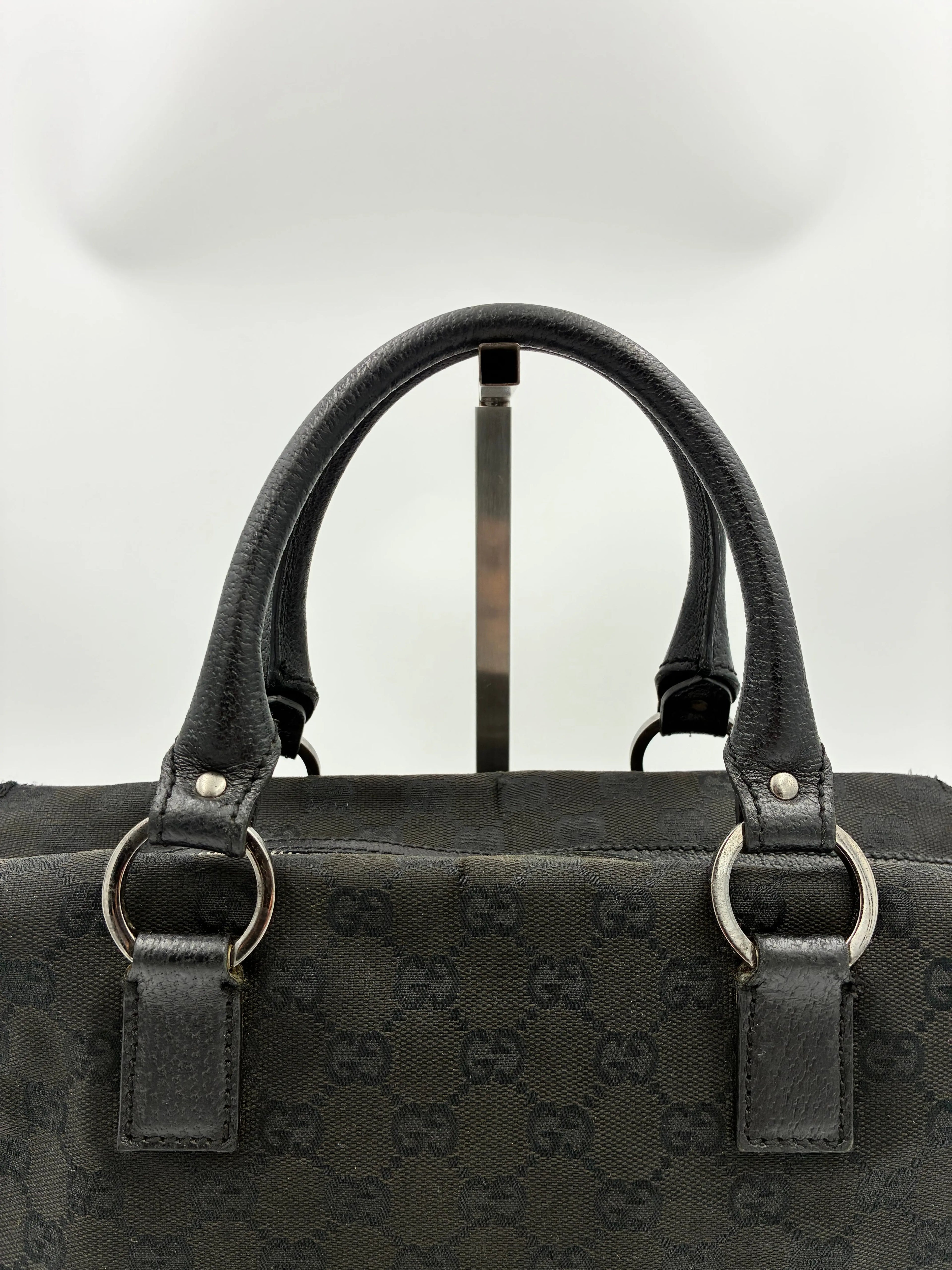 Preloved | Gucci GG Monogram Håndtaske i Sort Canvas Gucci