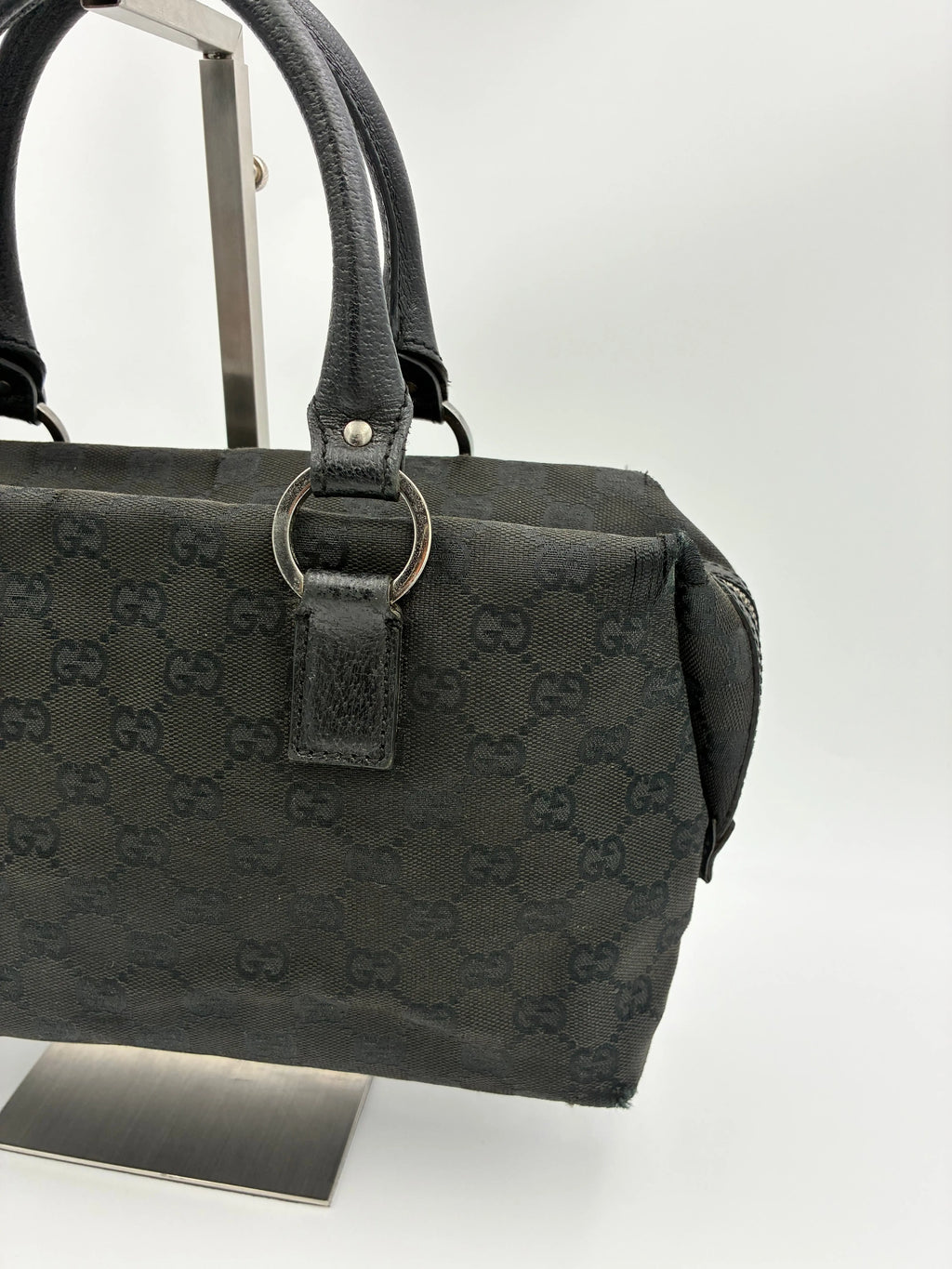 Preloved | Gucci GG Monogram Håndtaske i Sort Canvas Gucci