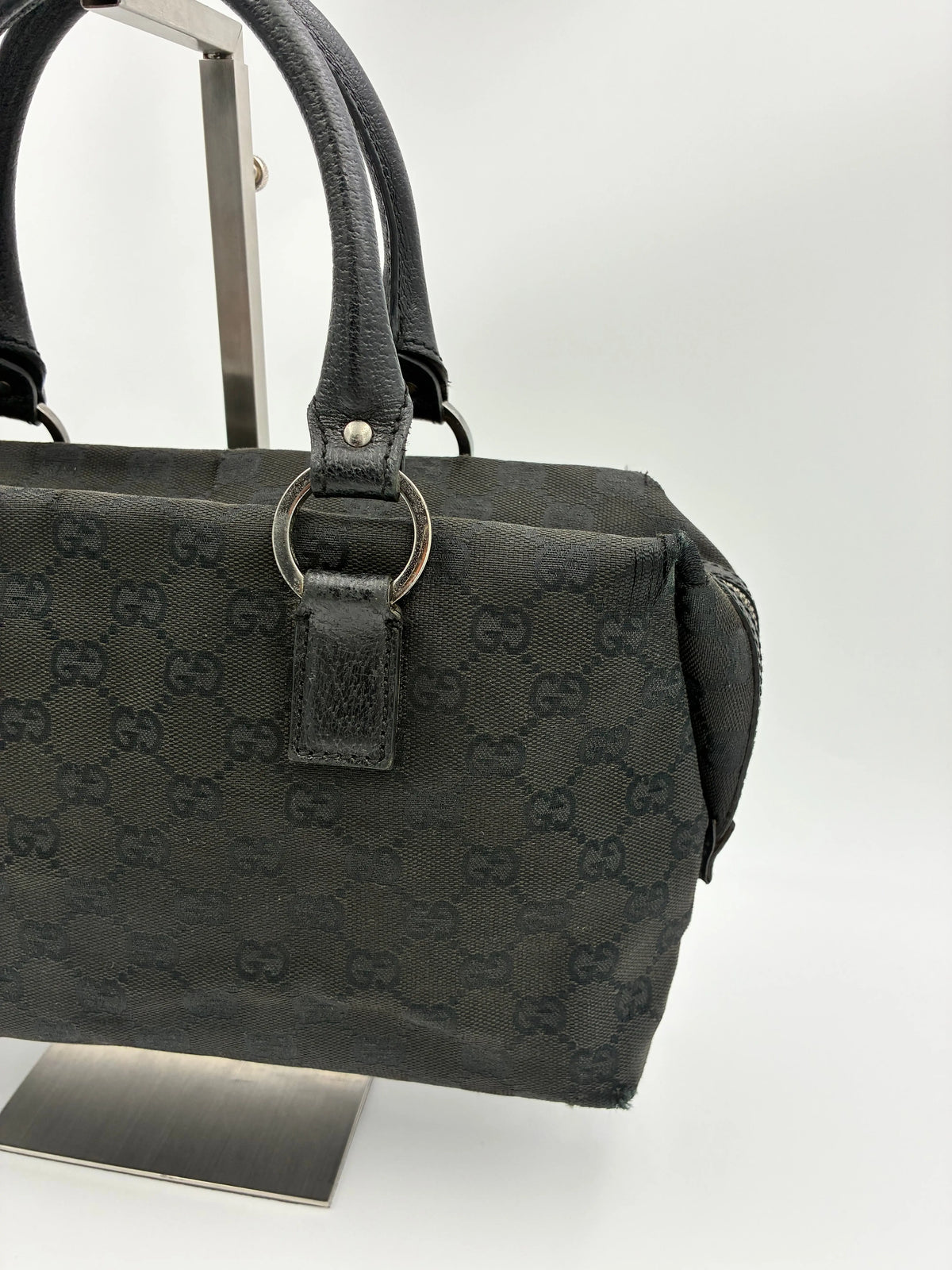 Preloved | Gucci GG Monogram Håndtaske i Sort Canvas Gucci