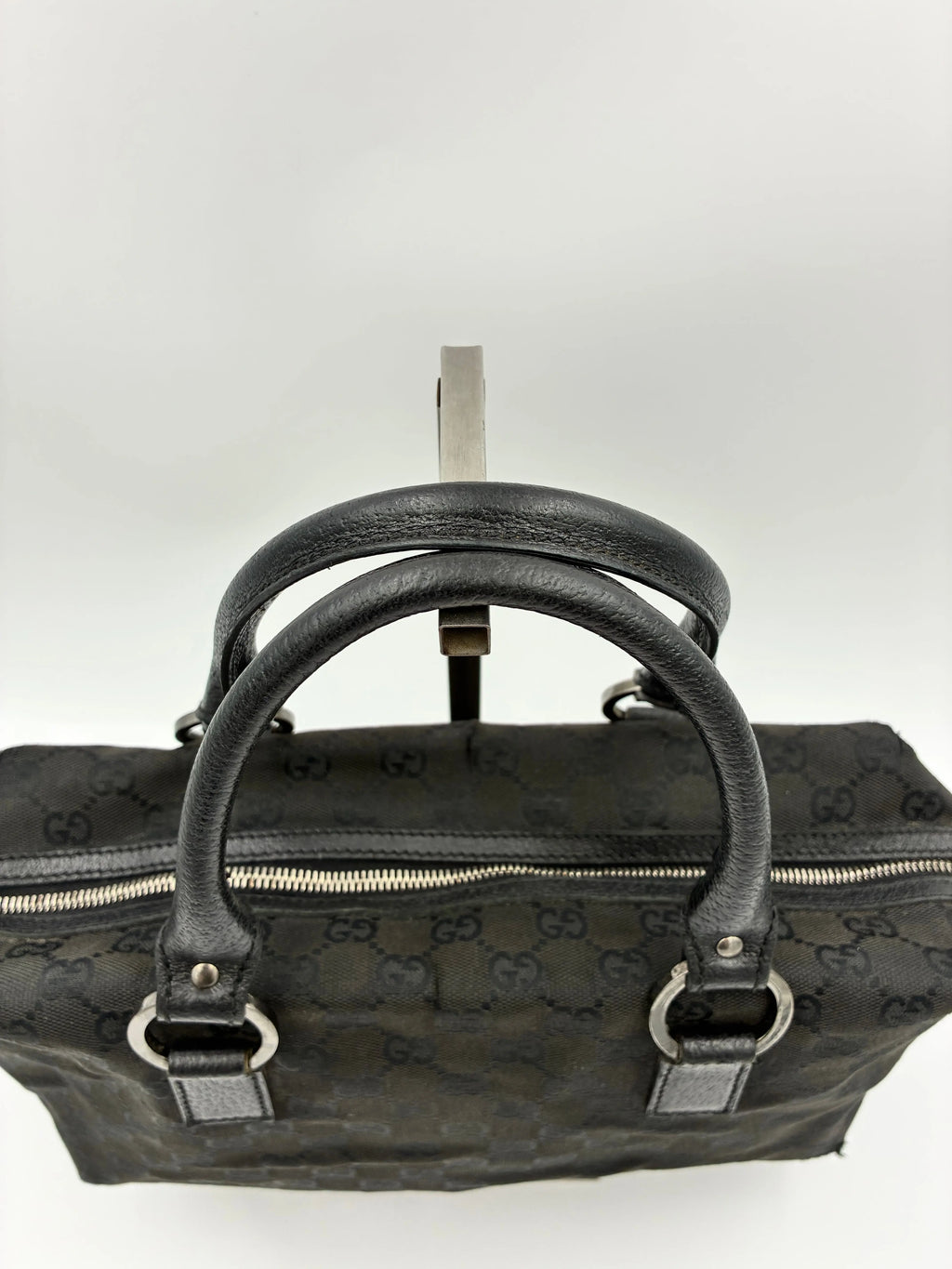 Preloved | Gucci GG Monogram Håndtaske i Sort Canvas Gucci